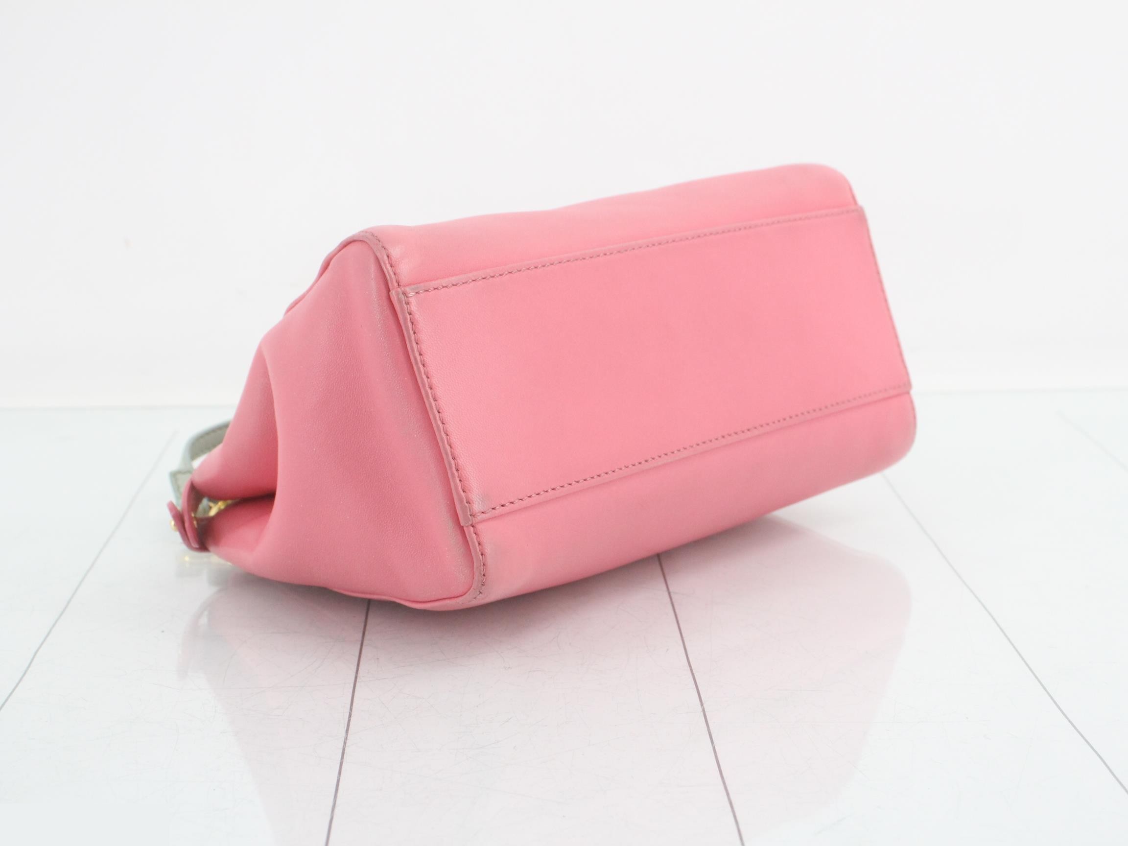 Peekaboo small leather 2WAY shoulder/handbag pink — view 5