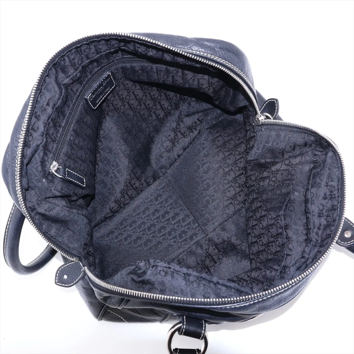 Leather Handbag, Black — view 7