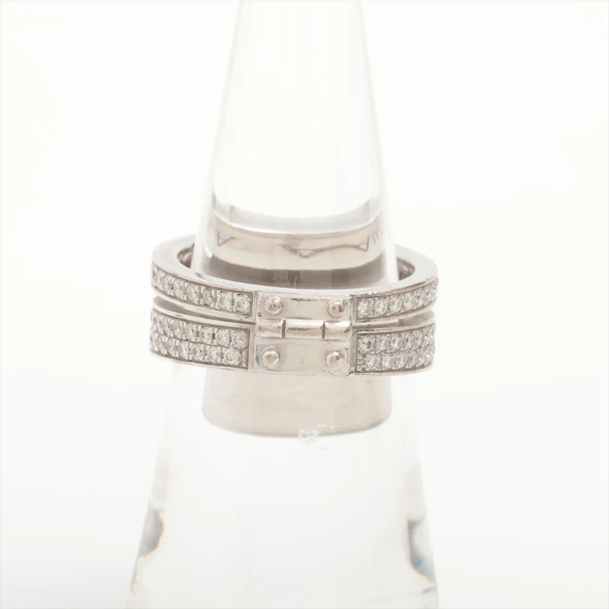 Berg Lockit GM Diamond Ring, 750 (WG), 11.1g, 50, 372740, minor chipping of the stone. — view 2