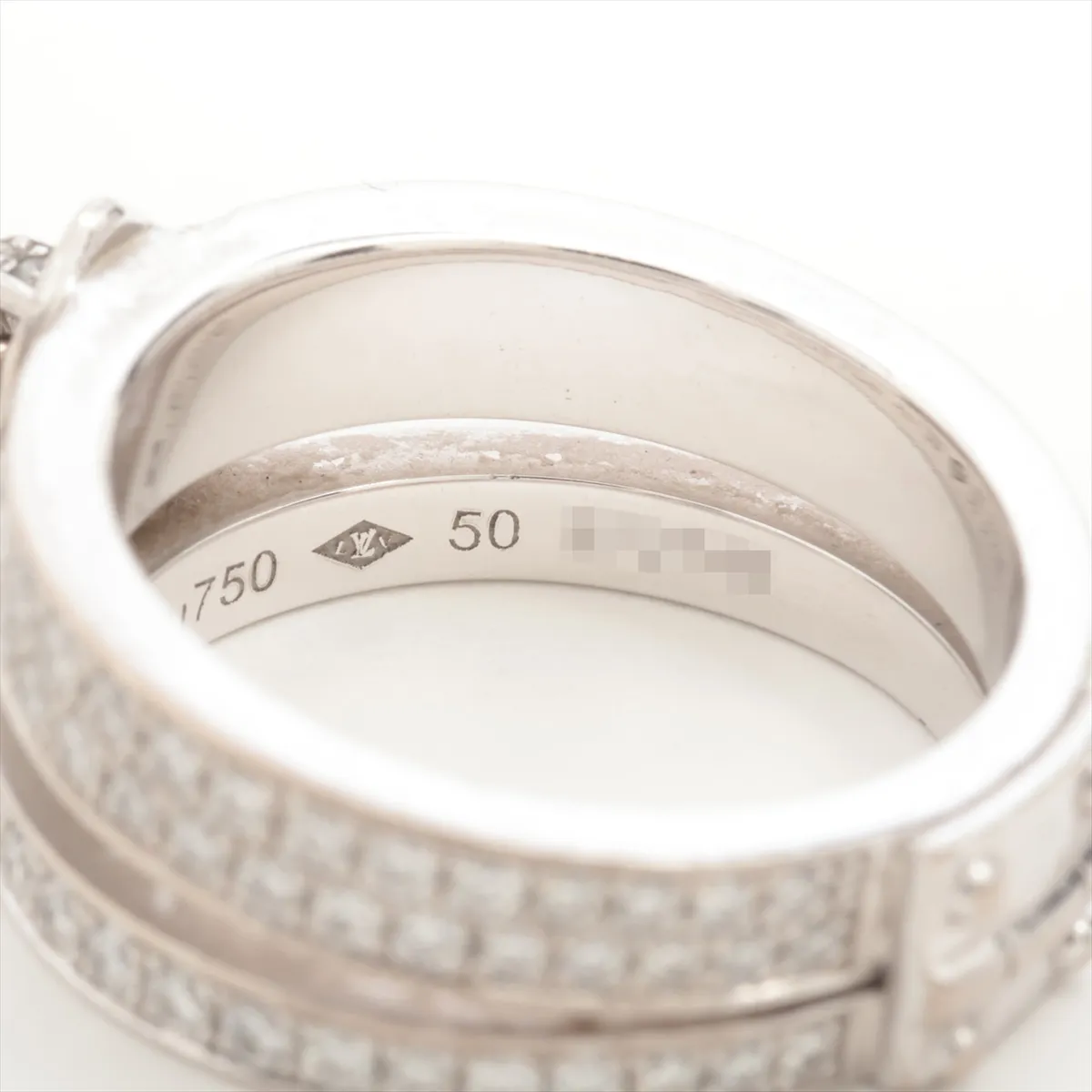 Berg Lockit GM Diamond Ring, 750 (WG), 11.1g, 50, 372740, minor chipping of the stone. — view 4