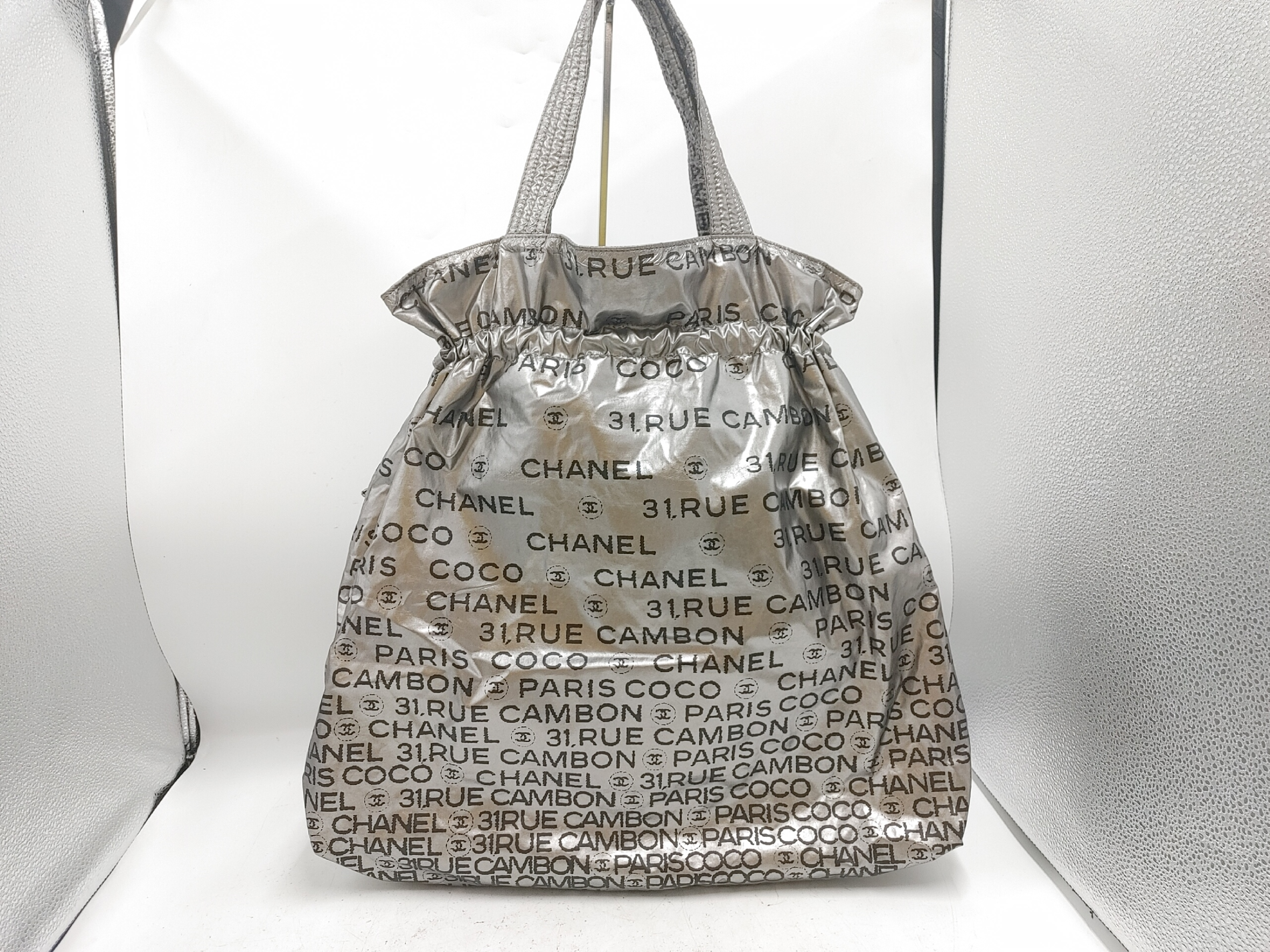 Unlimited Drawstring Tote Bag with Seal 12750046 Nylon Silver Tote Bag with Guarantee Card — view 2