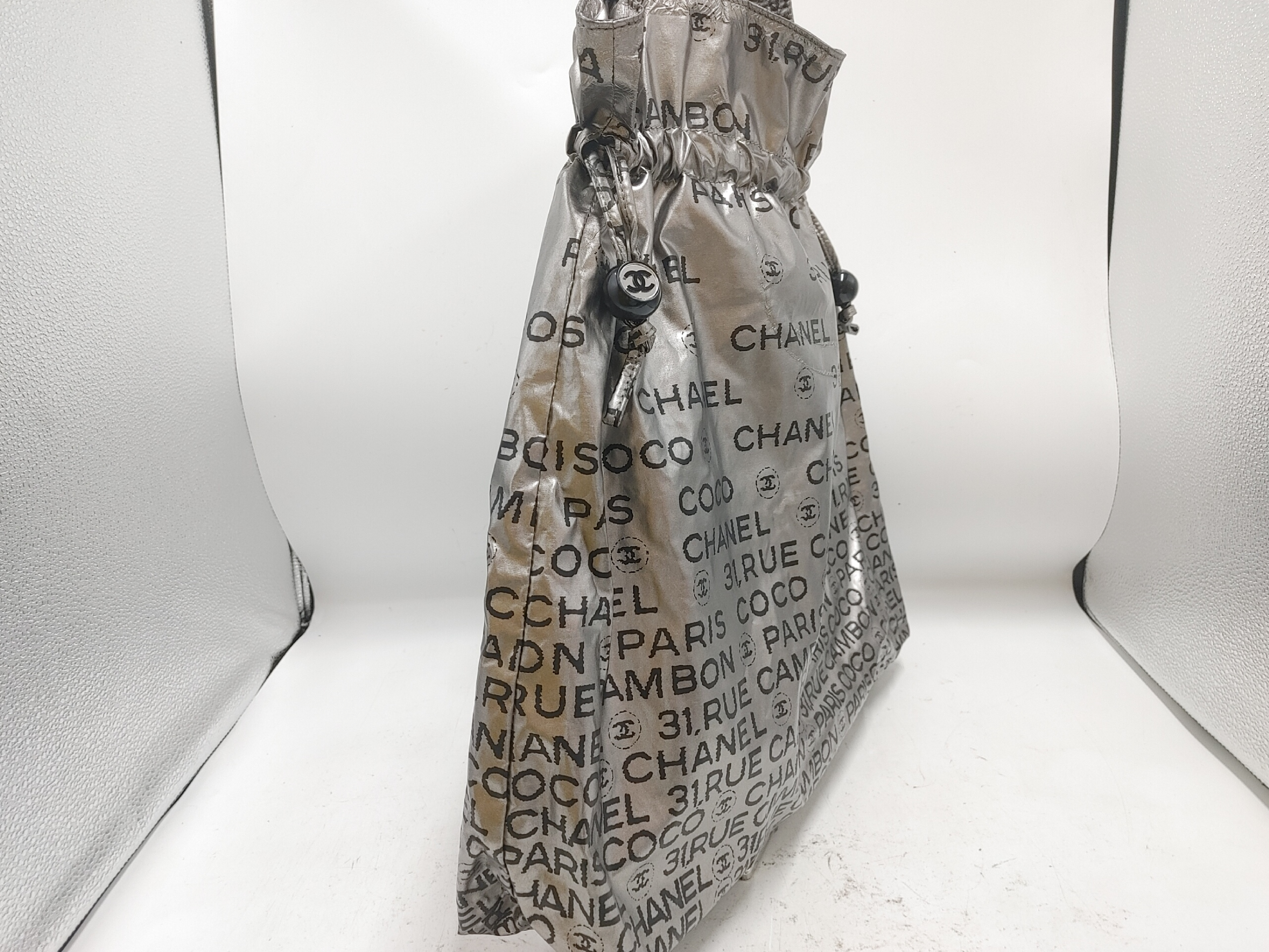 Unlimited Drawstring Tote Bag with Seal 12750046 Nylon Silver Tote Bag with Guarantee Card — view 4