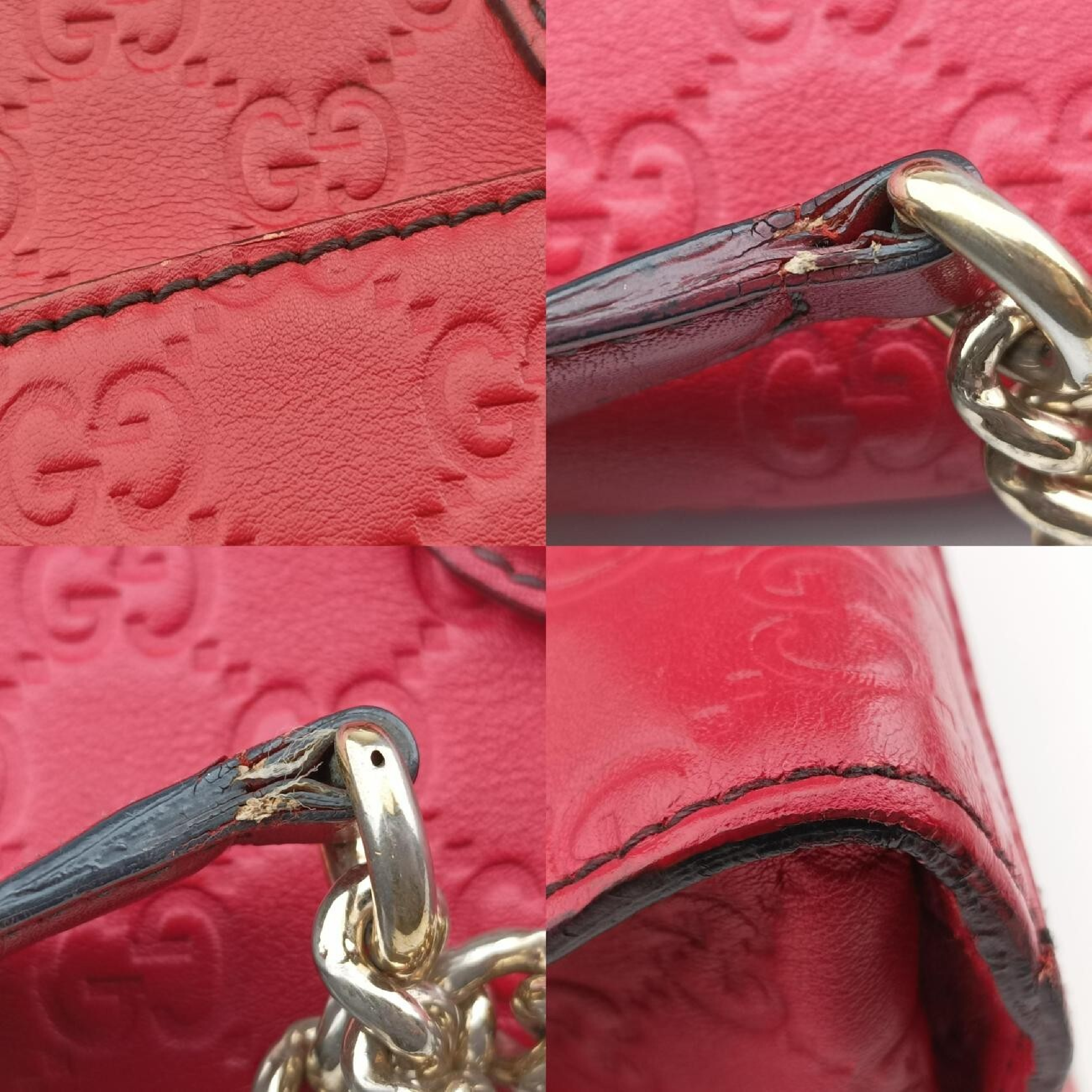 Emily Red Leather Shoulder Bag 295402 I012357694 — view 11