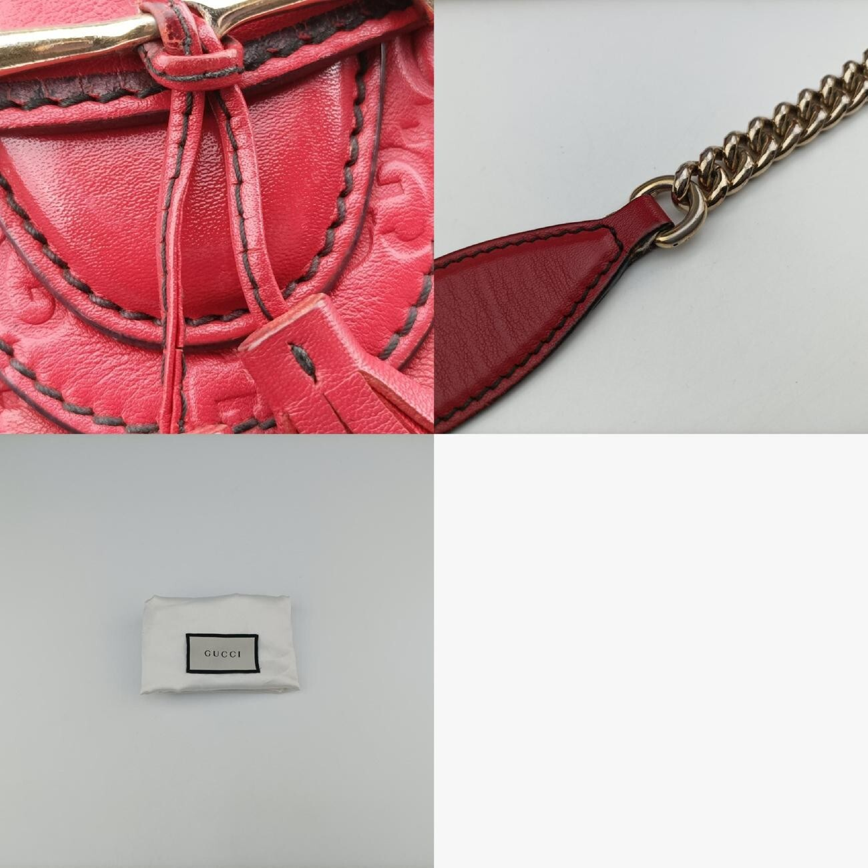 Emily Red Leather Shoulder Bag 295402 I012357694 — view 12