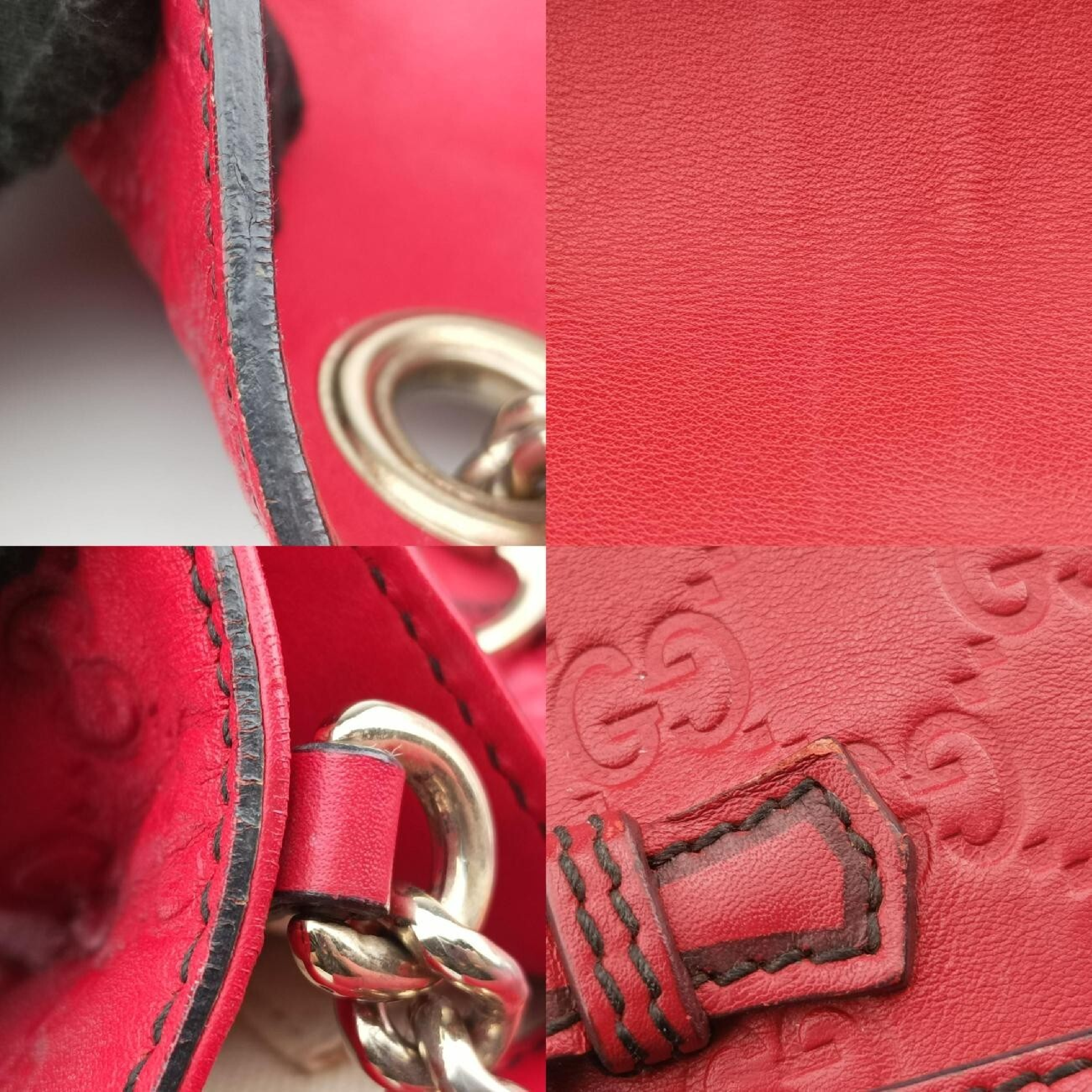 Emily Red Leather Shoulder Bag 295402 I012357694 — view 10