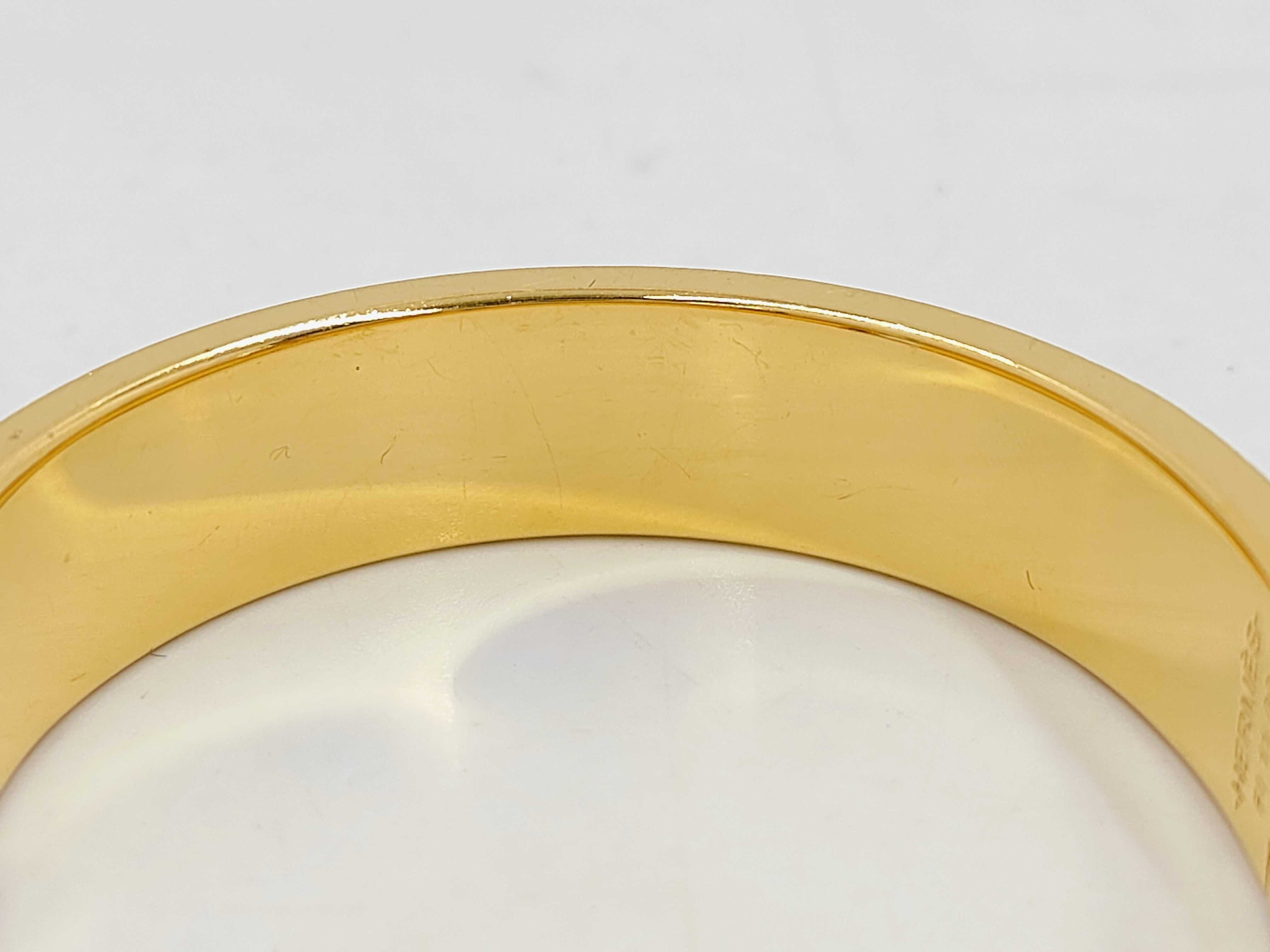 Clic Clac Gold Bangle White Bracelet/Bangle — view 4