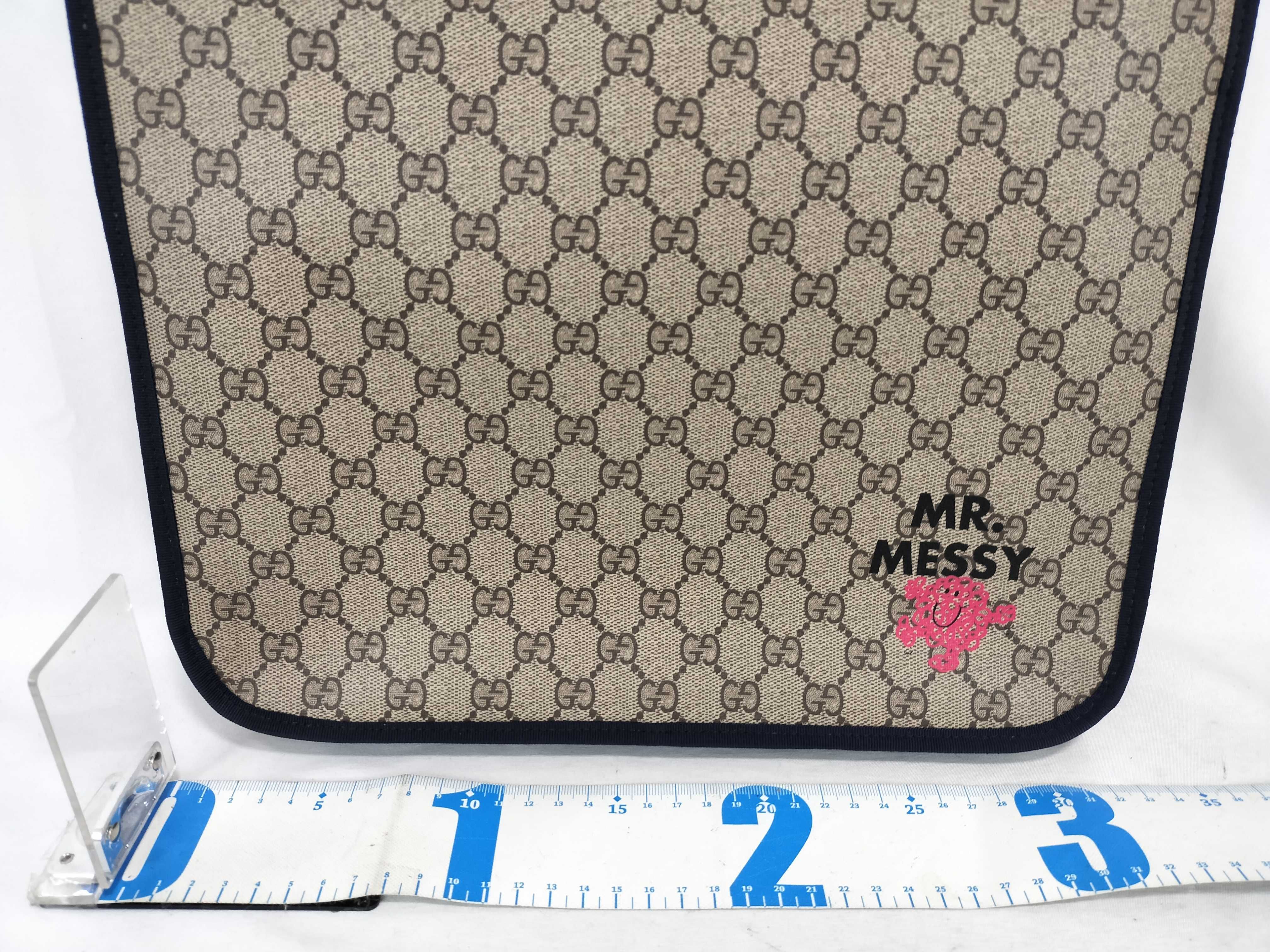 GG Supreme Children's PVC x Leather Handbag, Beige x Navy, 859795 — view 2