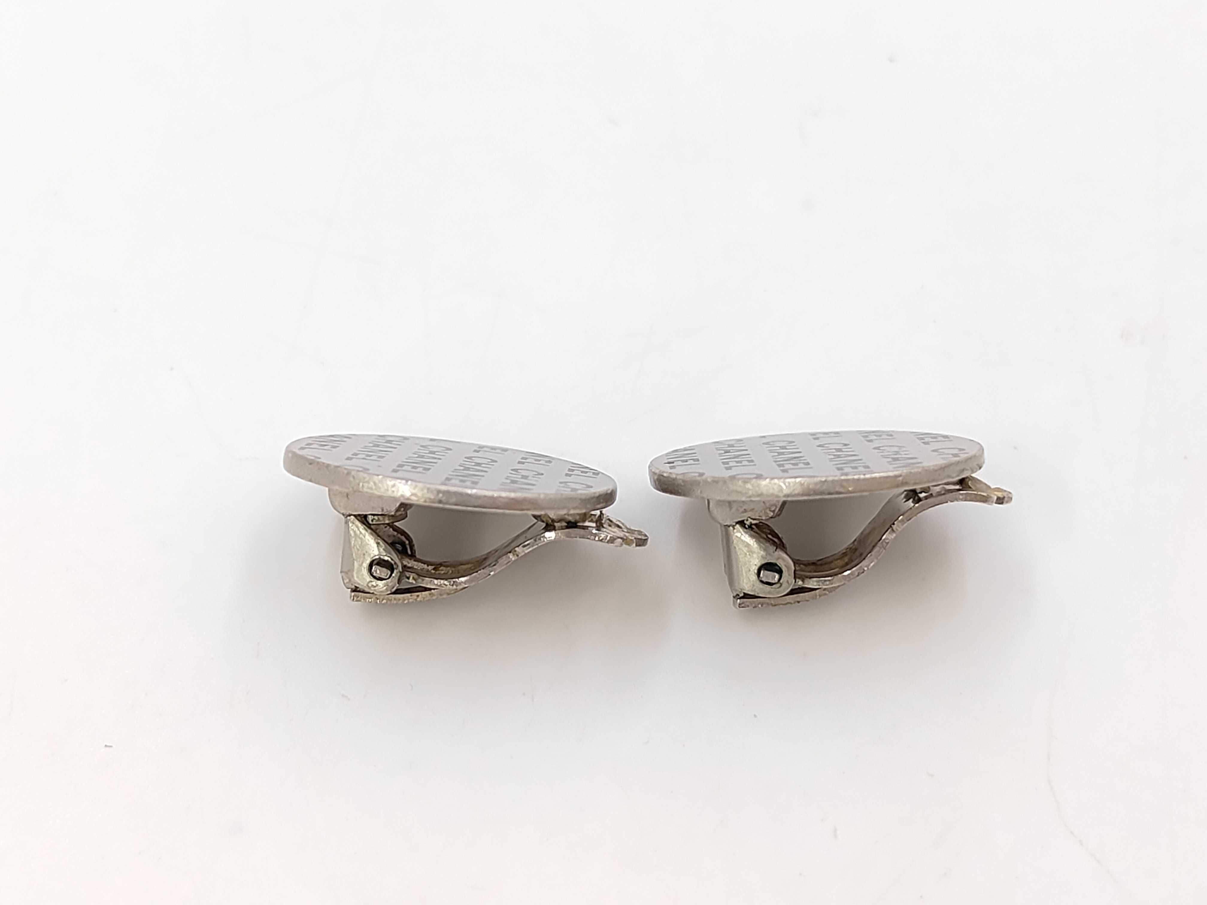 Round Earrings, Silver and Black Earrings — view 2