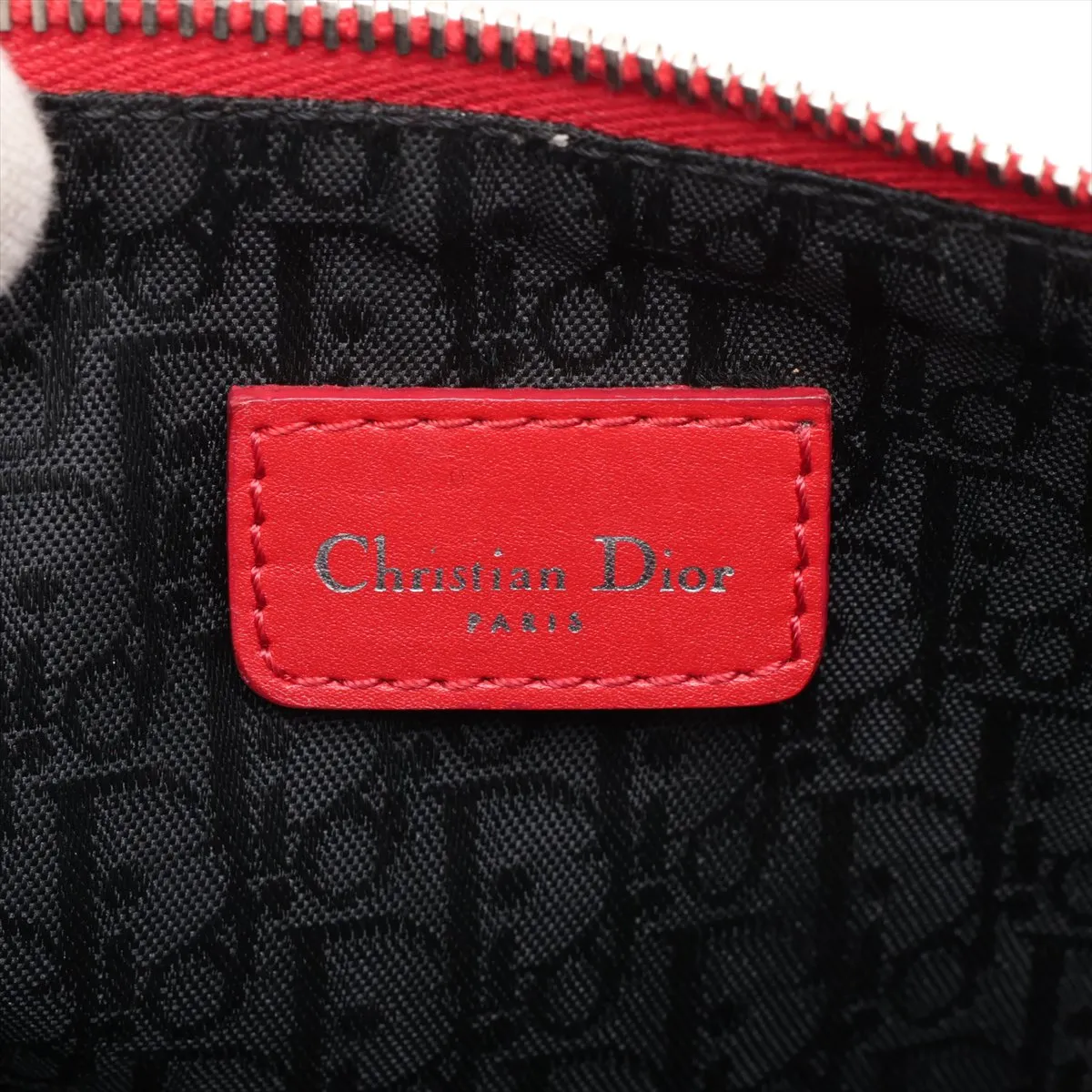 Hardcore Saddle Canvas x Leather Shoulder Bag, Beige x Red — view 7