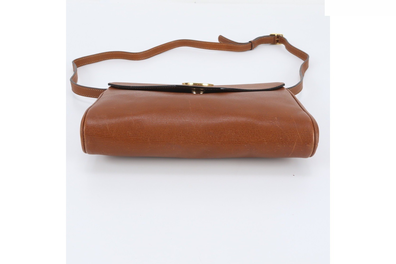 Lizard embossed leather shoulder bag — view 5