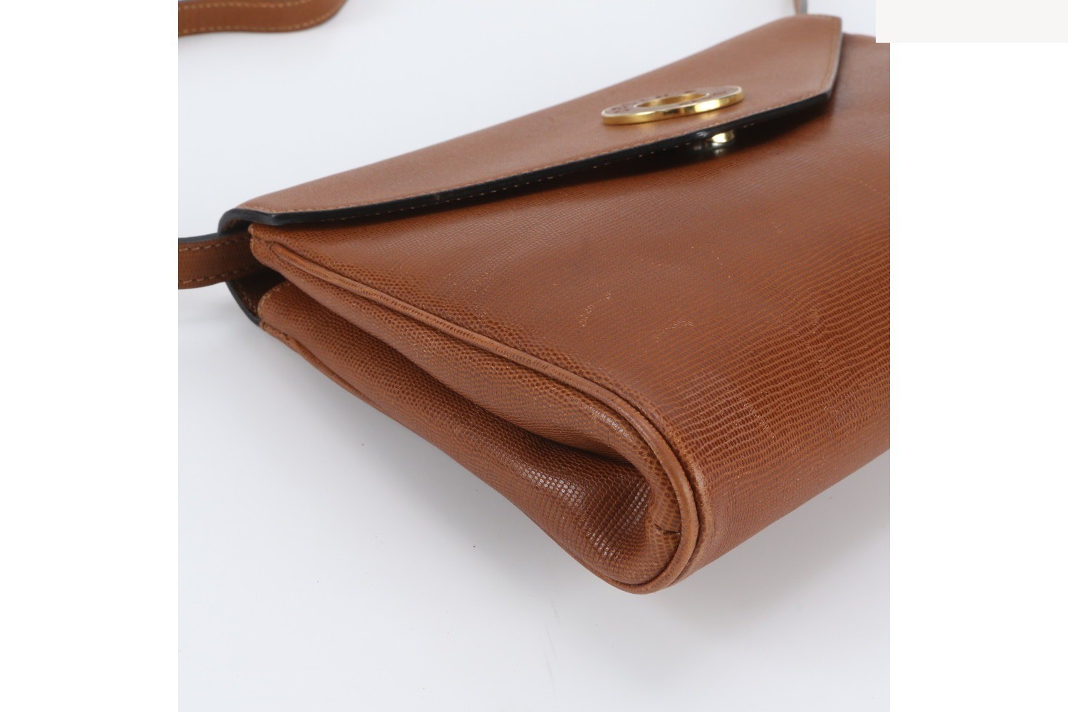 Lizard embossed leather shoulder bag — view 6