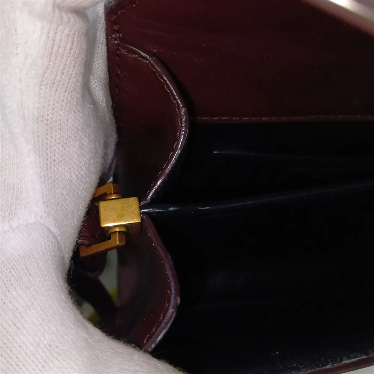 Cassandra 623930 Leather 2-Way Handbag, Bordeaux — view 12