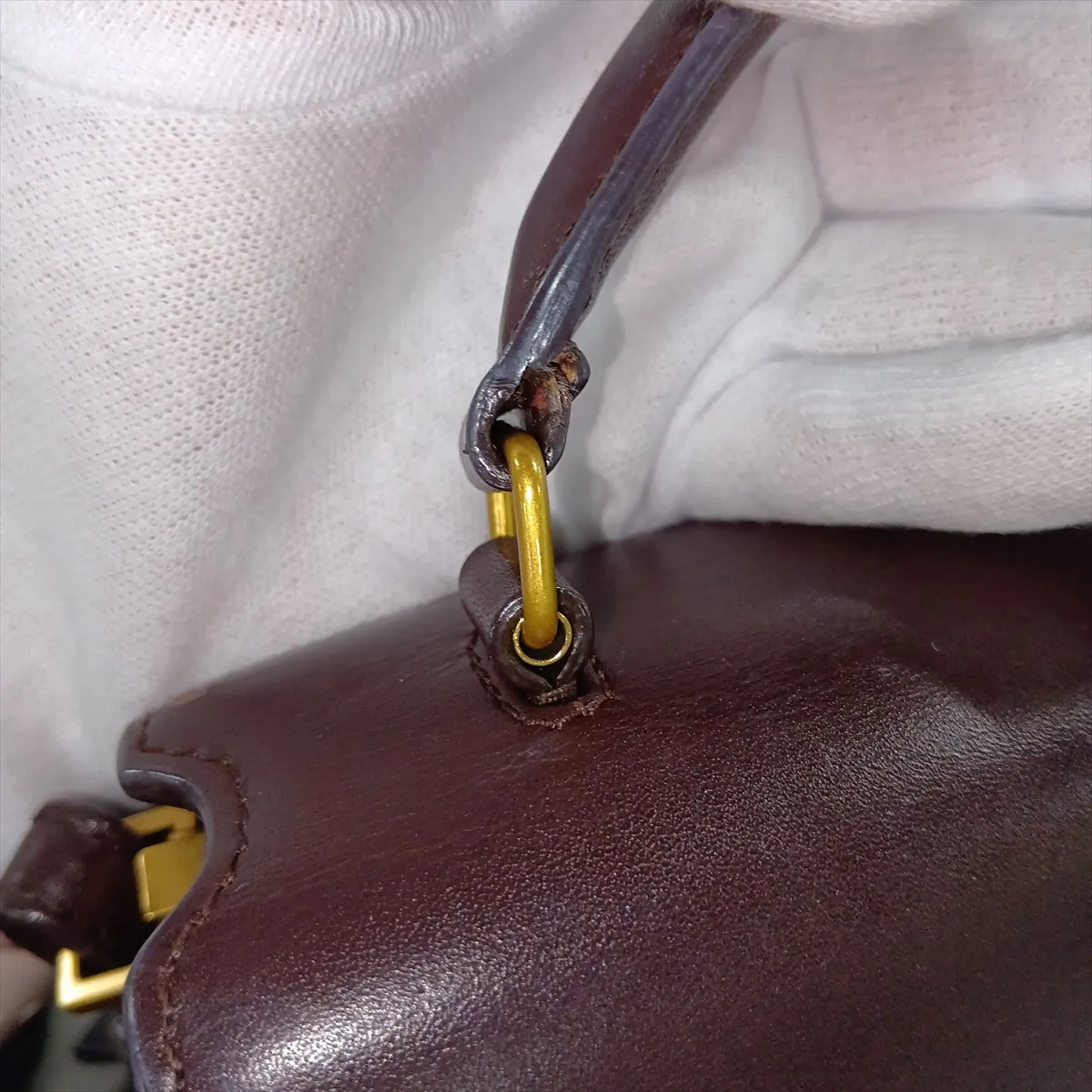 Cassandra 623930 Leather 2-Way Handbag, Bordeaux — view 13