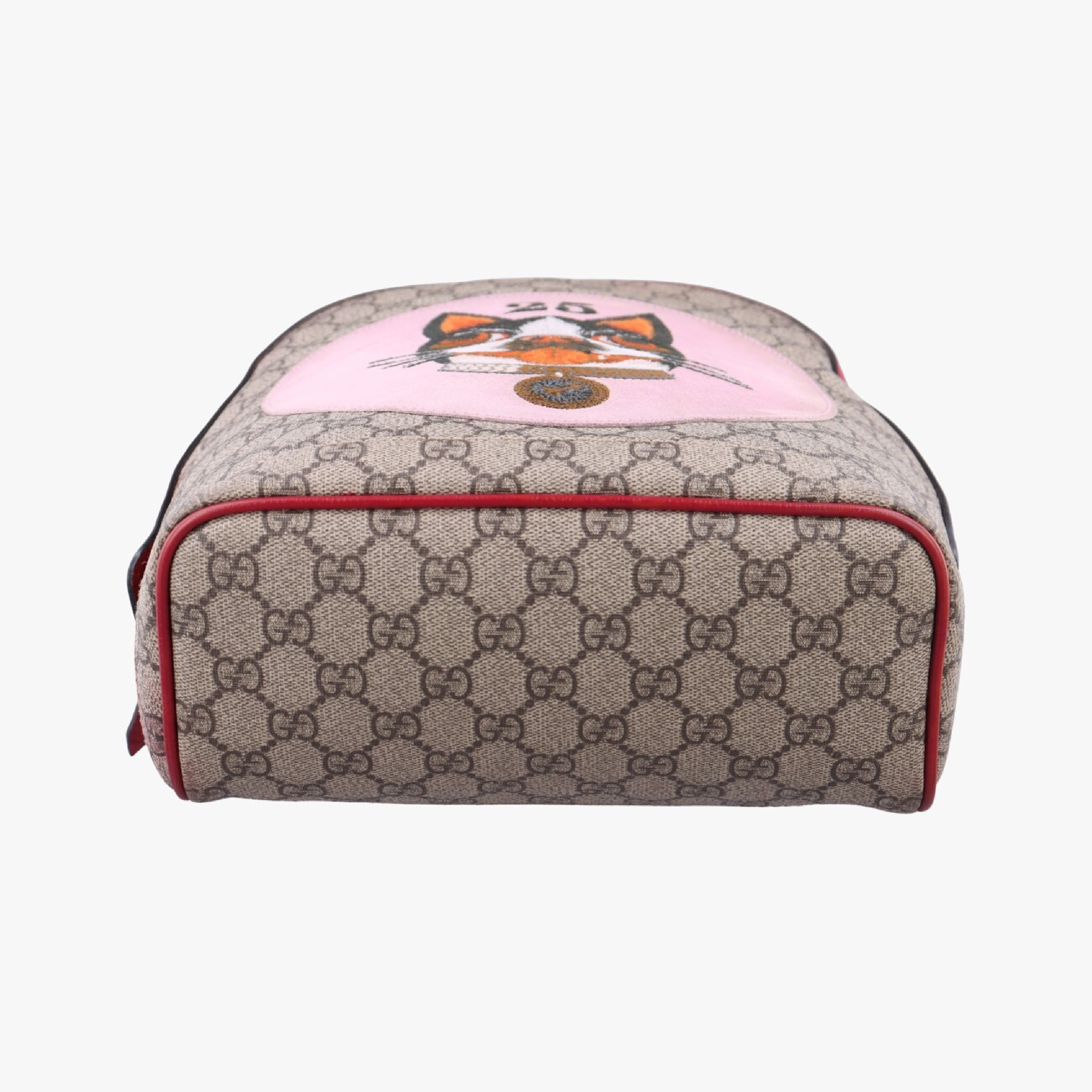 GG Supreme Bosco Dog Print Backpack, Beige x Multicolor, PVC Coated Canvas x Leather, 495621 D023273016 — view 3