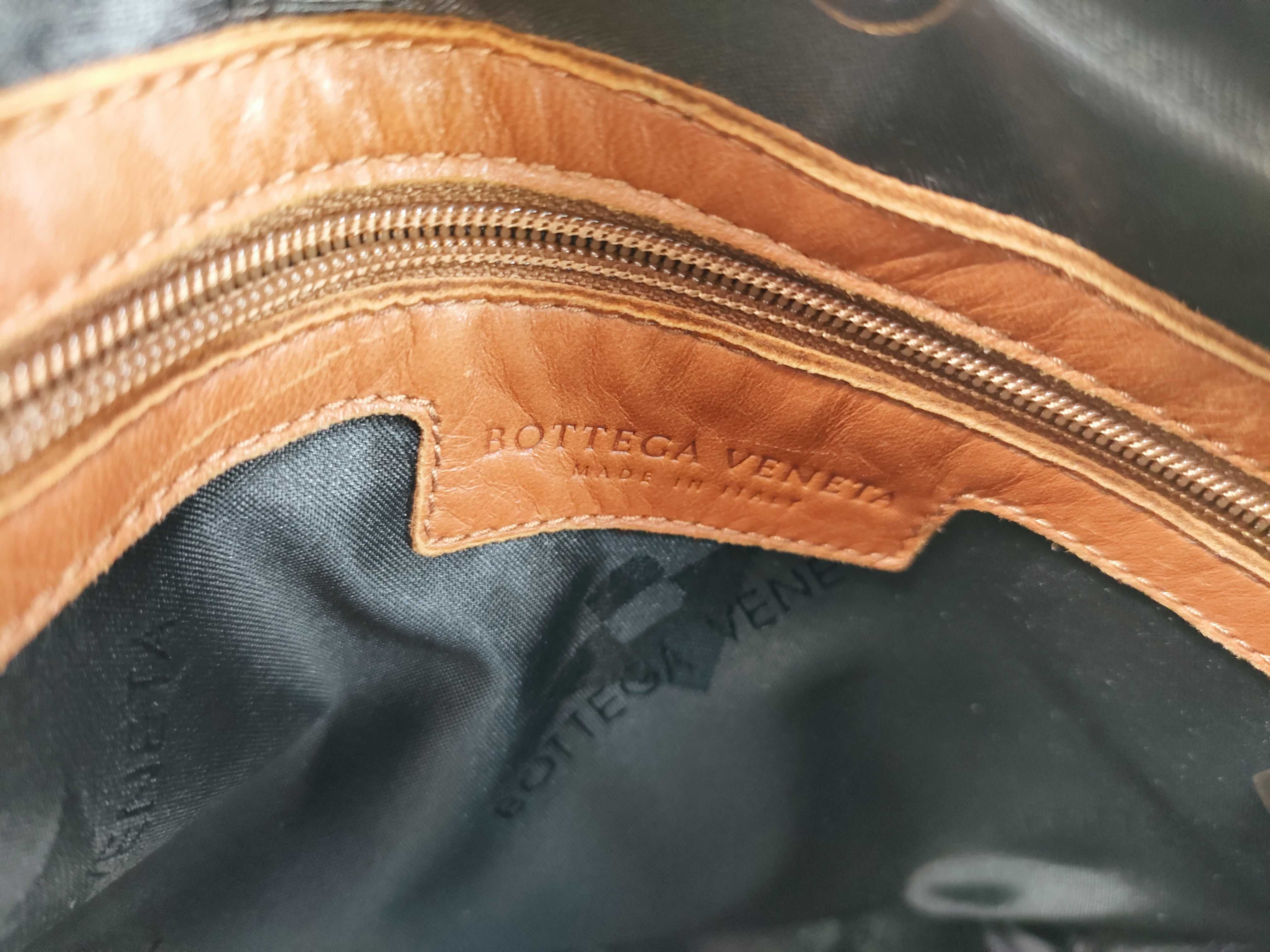 Intrecciato Shoulder Bag, Brown Shoulder Bag — view 11