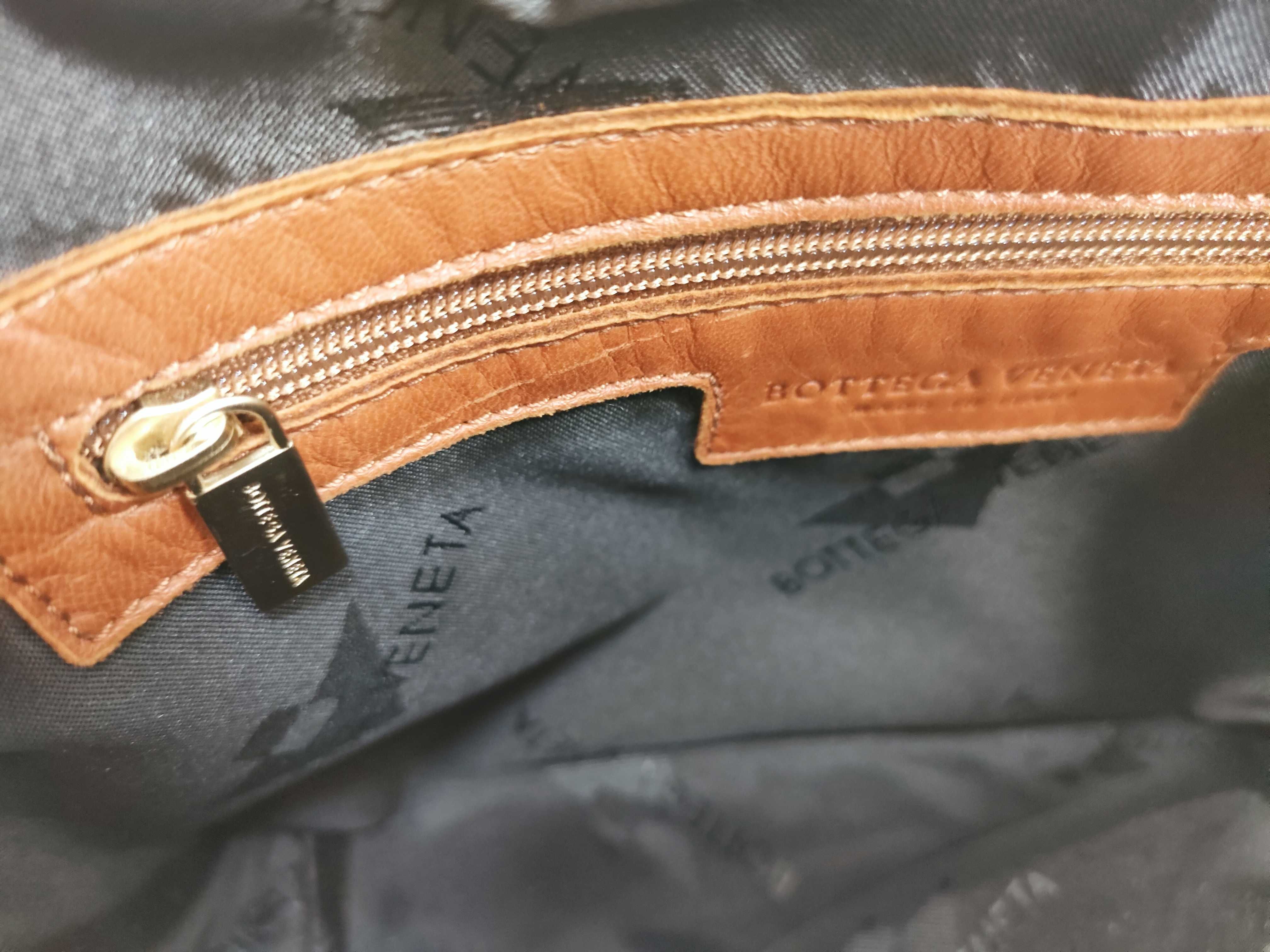 Intrecciato Shoulder Bag, Brown Shoulder Bag — view 13