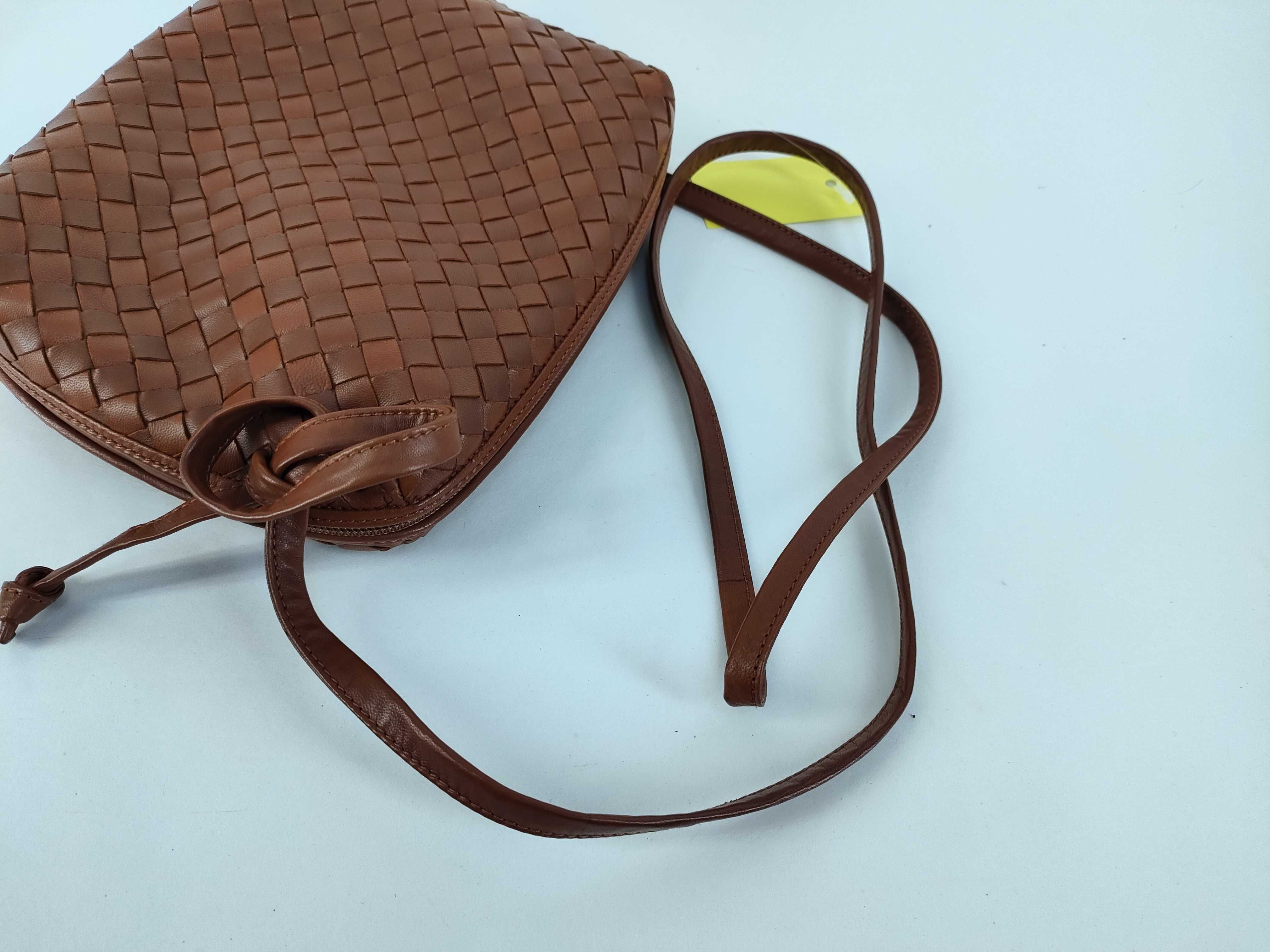 Intrecciato Shoulder Bag, Brown Shoulder Bag — view 3