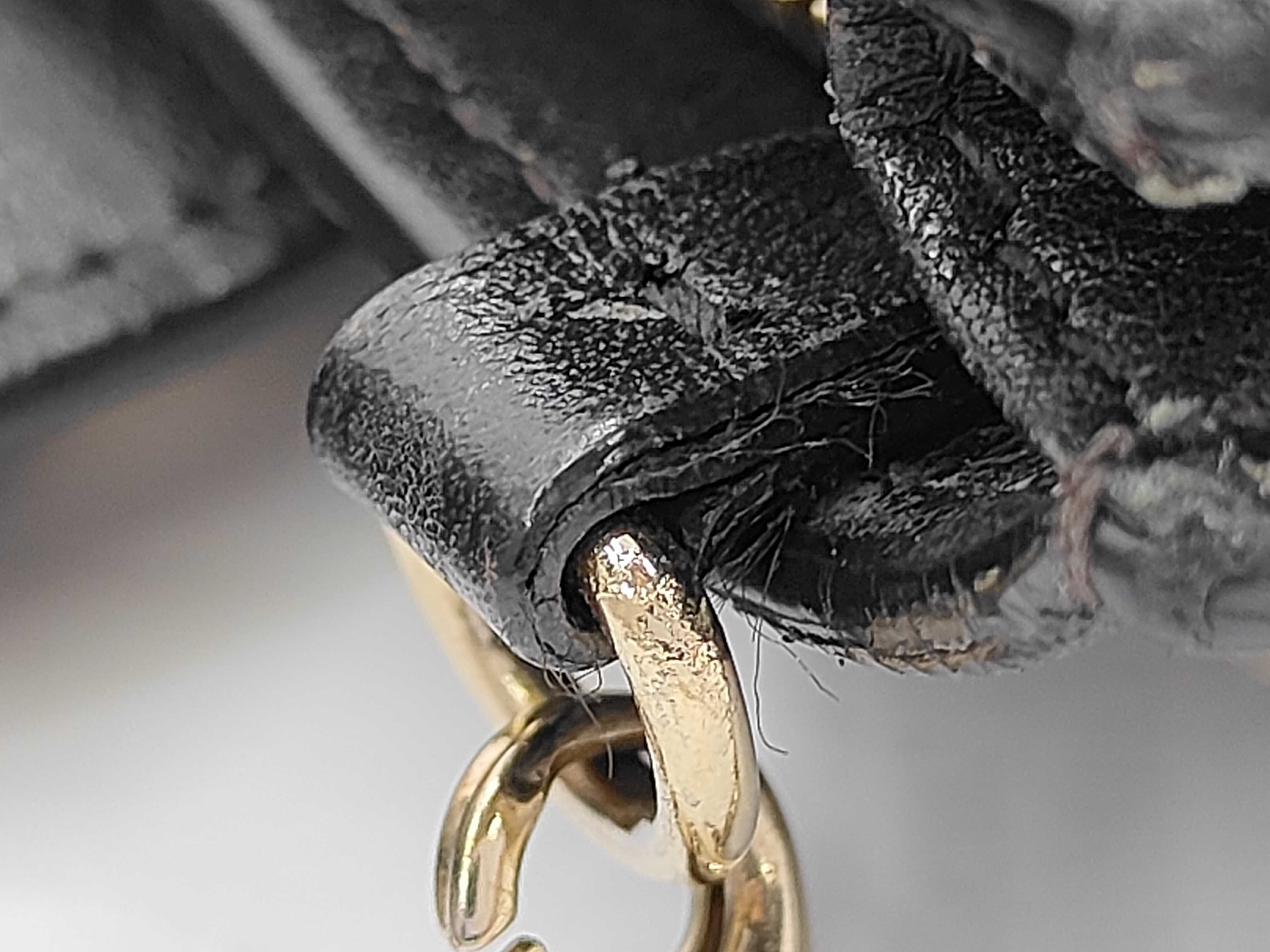 Rockstud Black Leather Chain Shoulder Bag (Includes Box and Dust Bag) — view 12