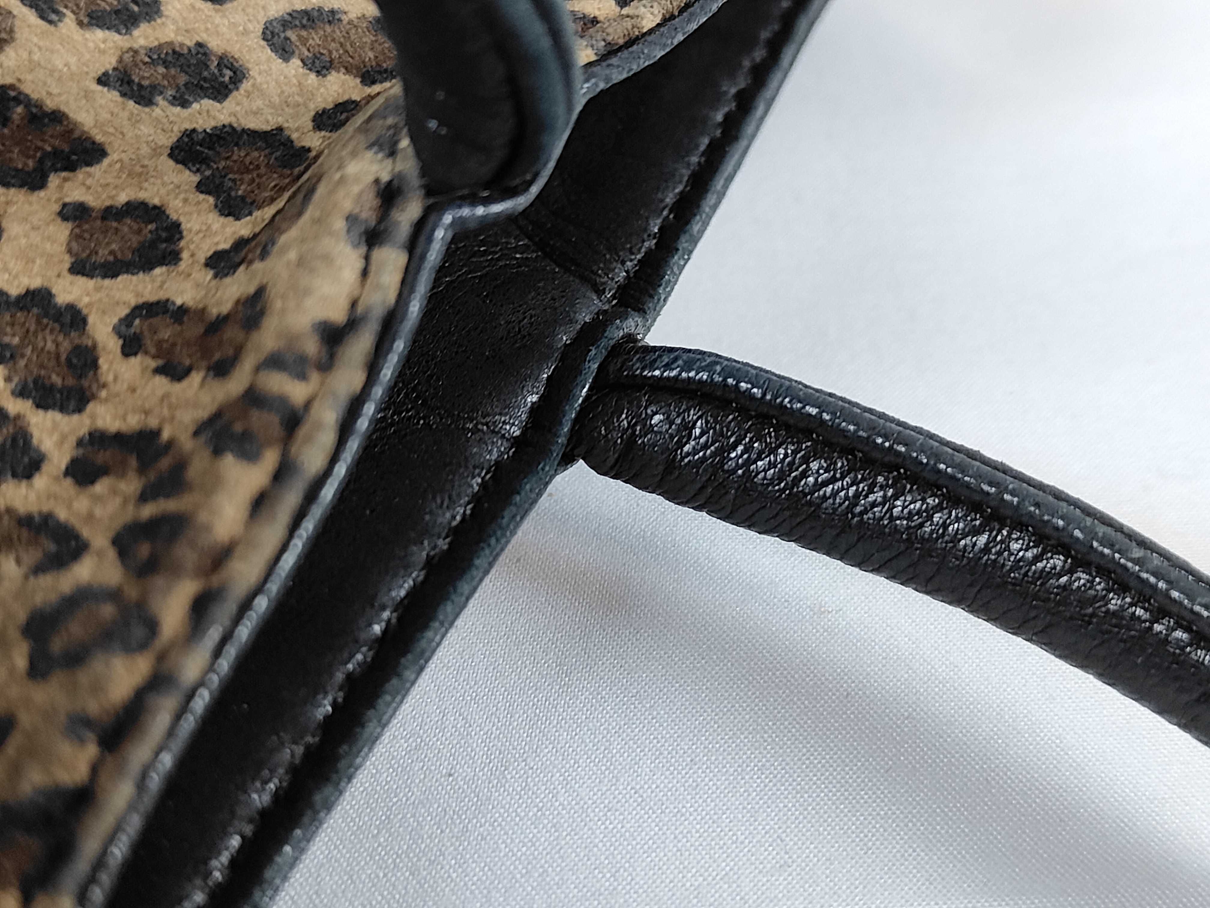Leopard Print Handbag Anagram Handbag — view 5