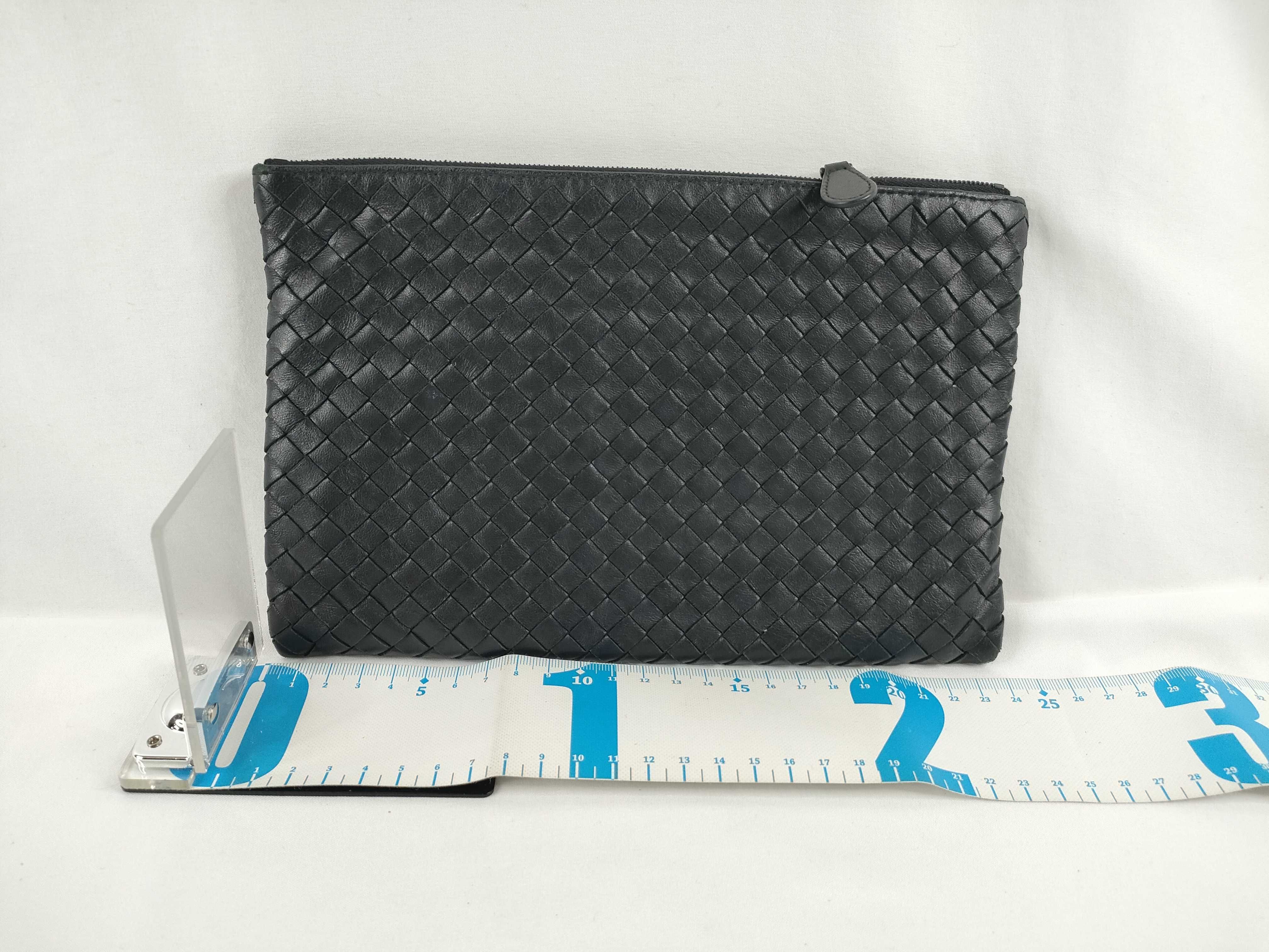 BV Black Braided Lambskin Small Clutch Bag — view 2