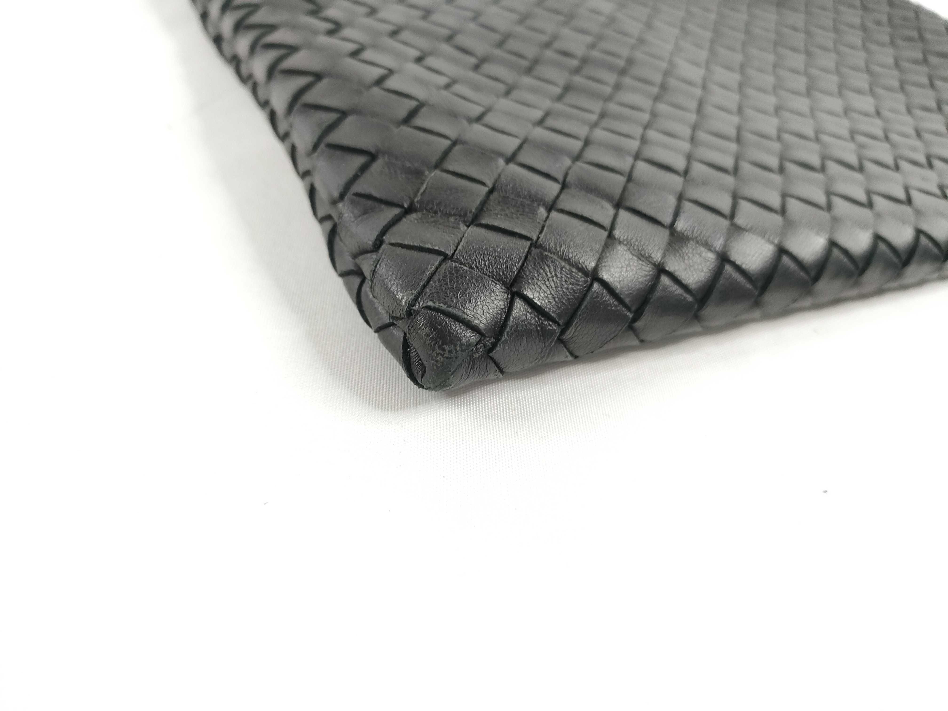BV Black Braided Lambskin Small Clutch Bag — view 3