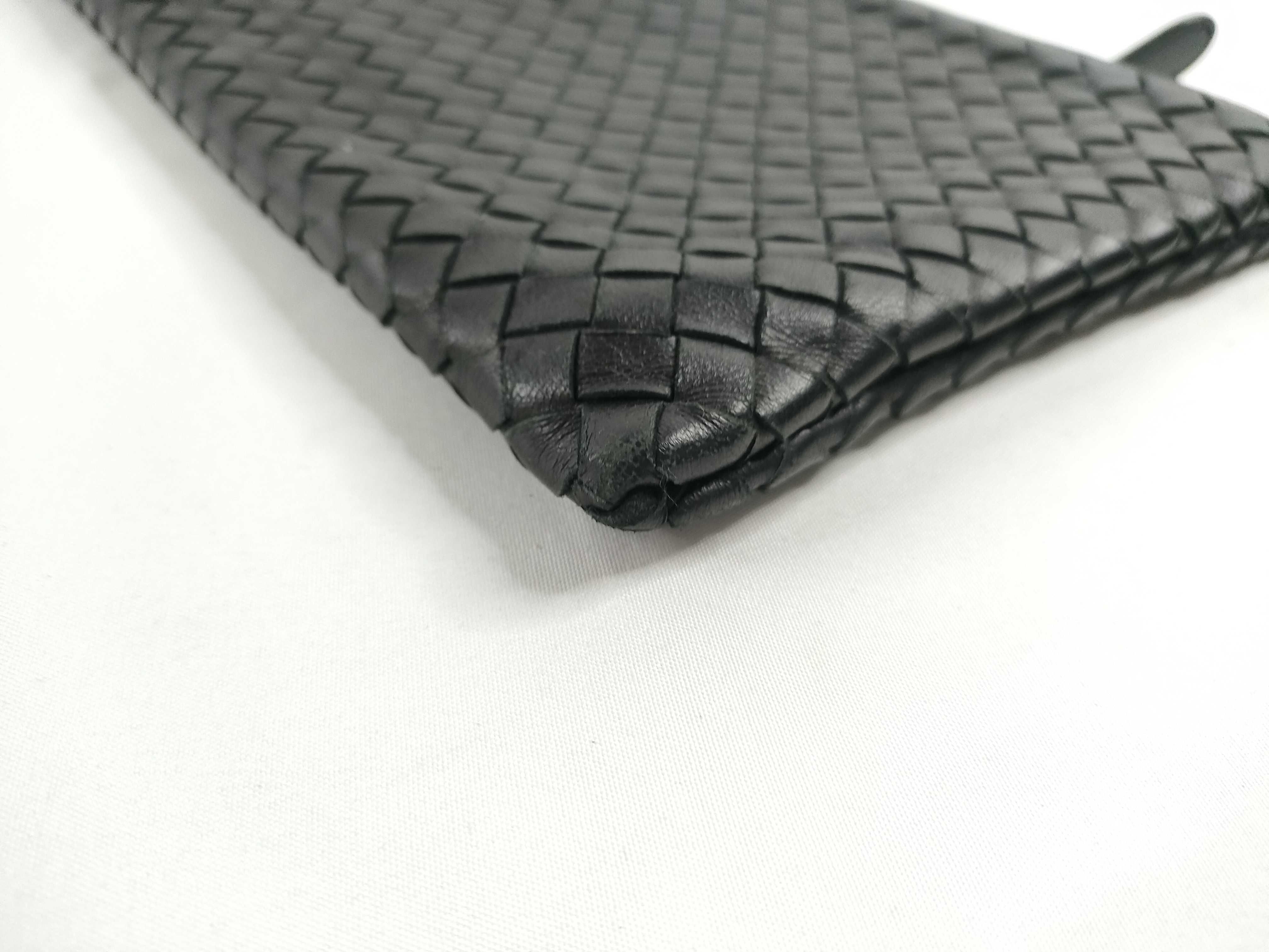 BV Black Braided Lambskin Small Clutch Bag — view 5