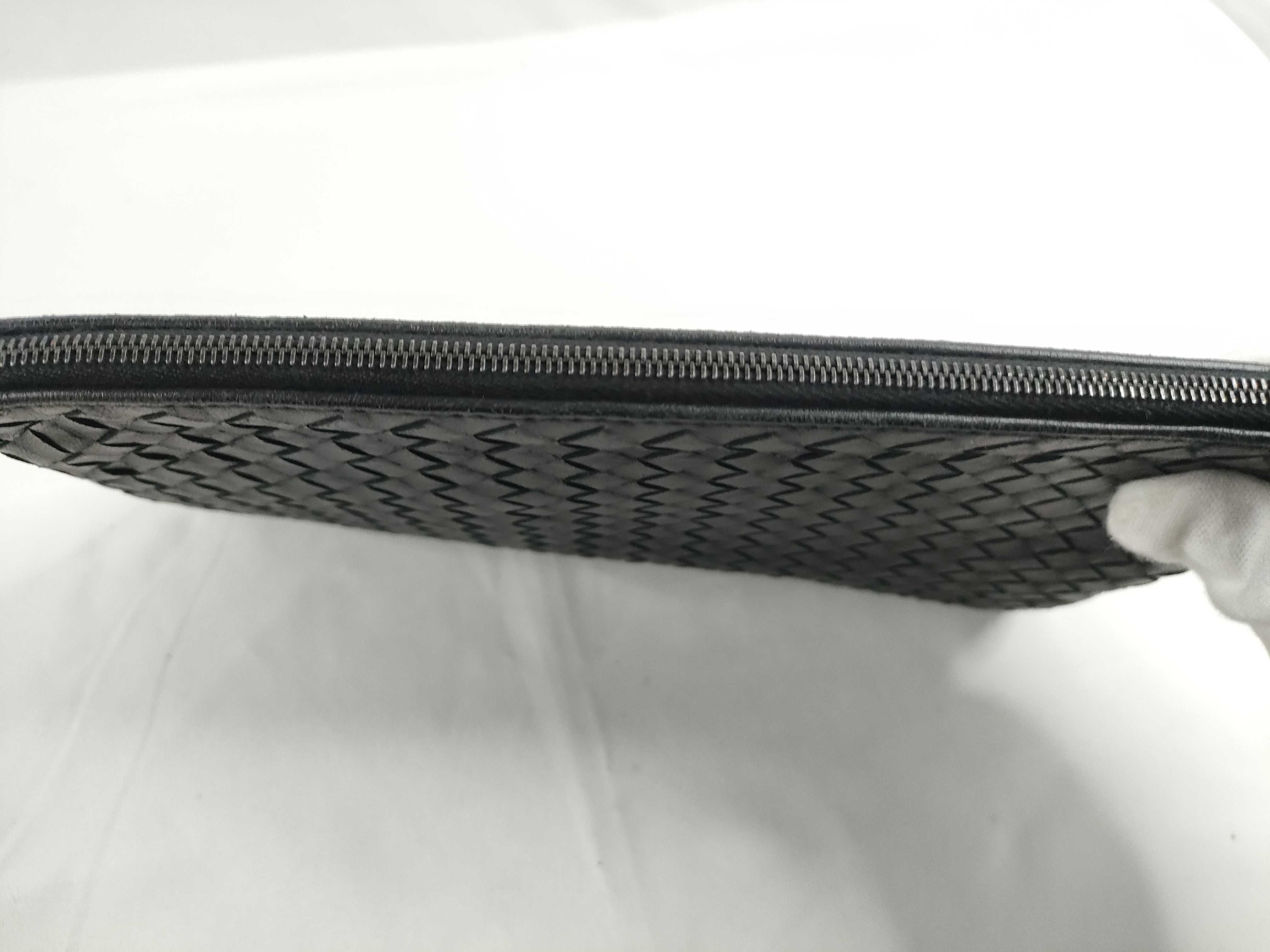 BV Black Braided Lambskin Small Clutch Bag — view 6