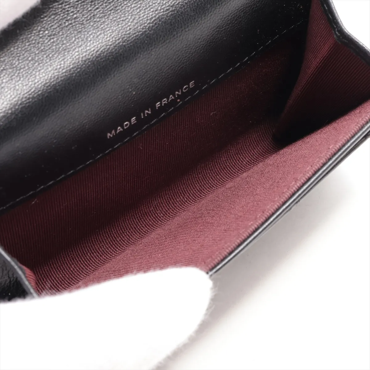 Matelasse Lambskin Card Case Black Silver Hardware 31616754 — view 4