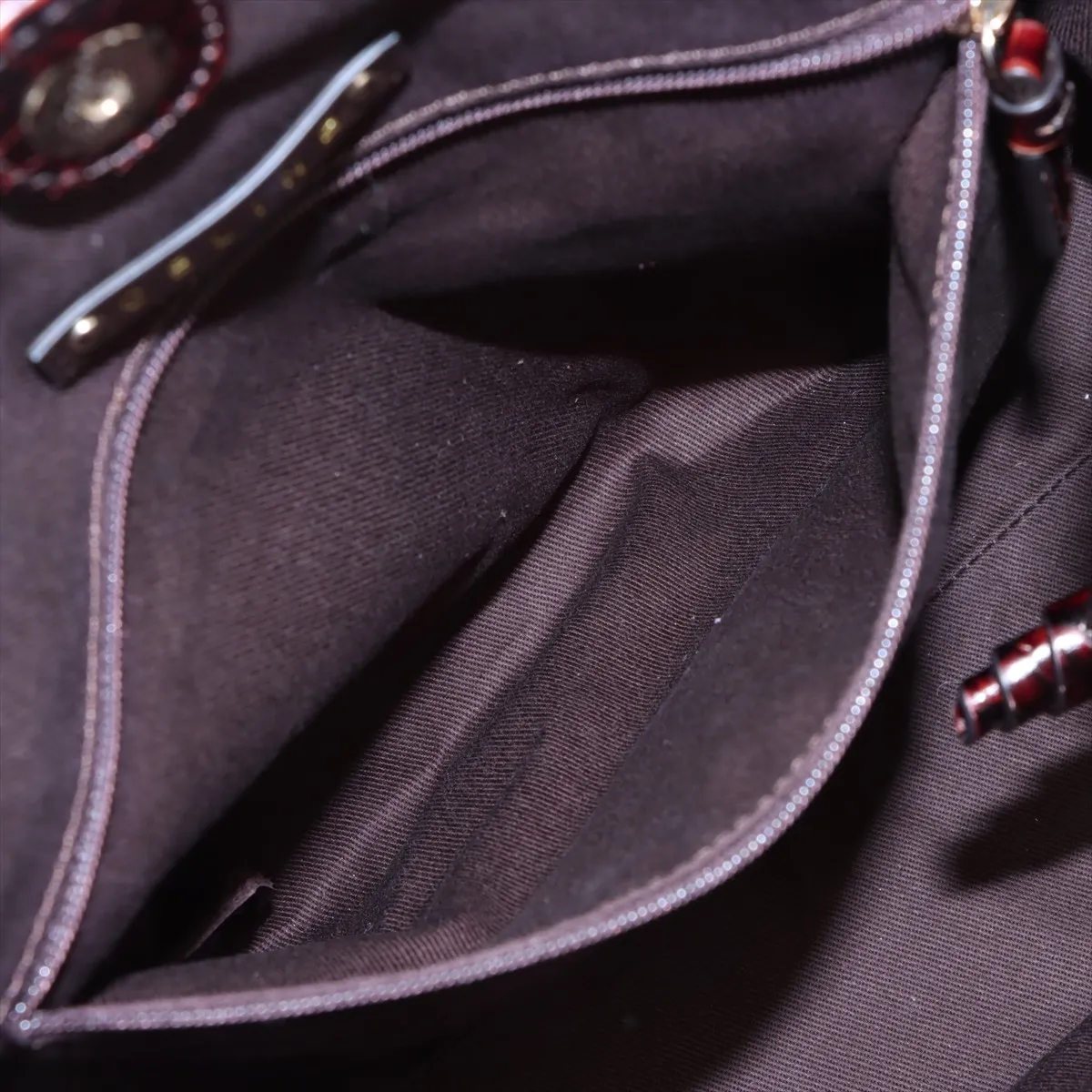 Macadam canvas x crocodile embossed handbag brown — view 8