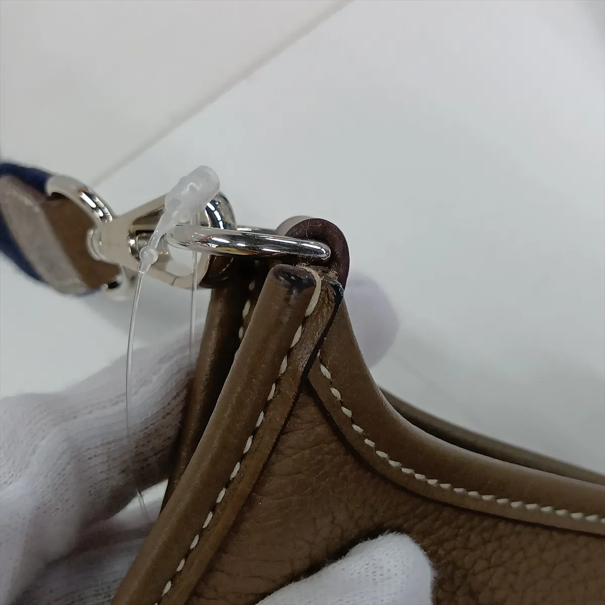 Evelyne 16 TPM Amazon Taurillon Clemence Etoupe Silver Hardware Year: 2020 — view 11