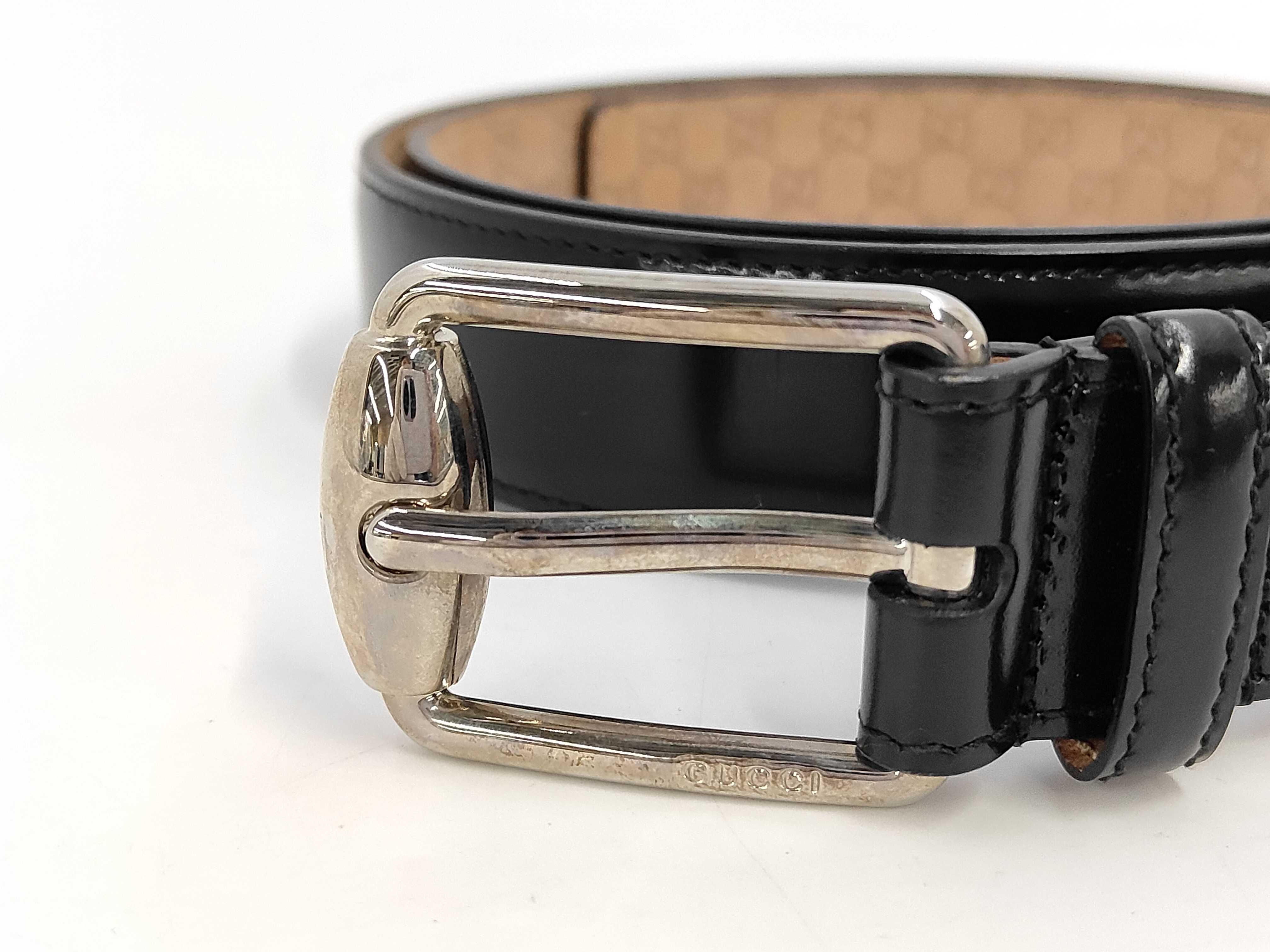 GG Gucci Belt Leather Black 201766・1766 Belt — view 3