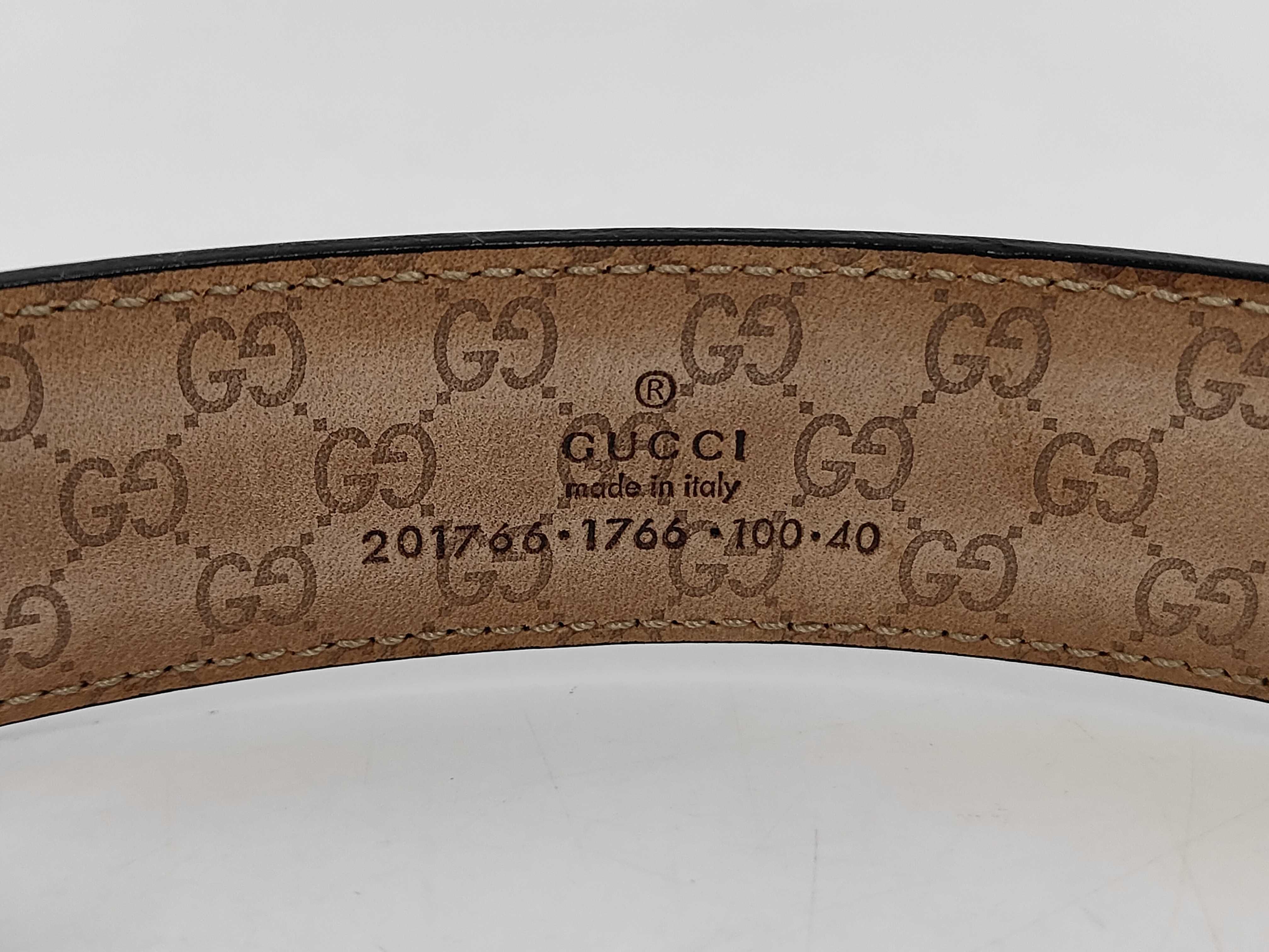 GG Gucci Belt Leather Black 201766・1766 Belt — view 7