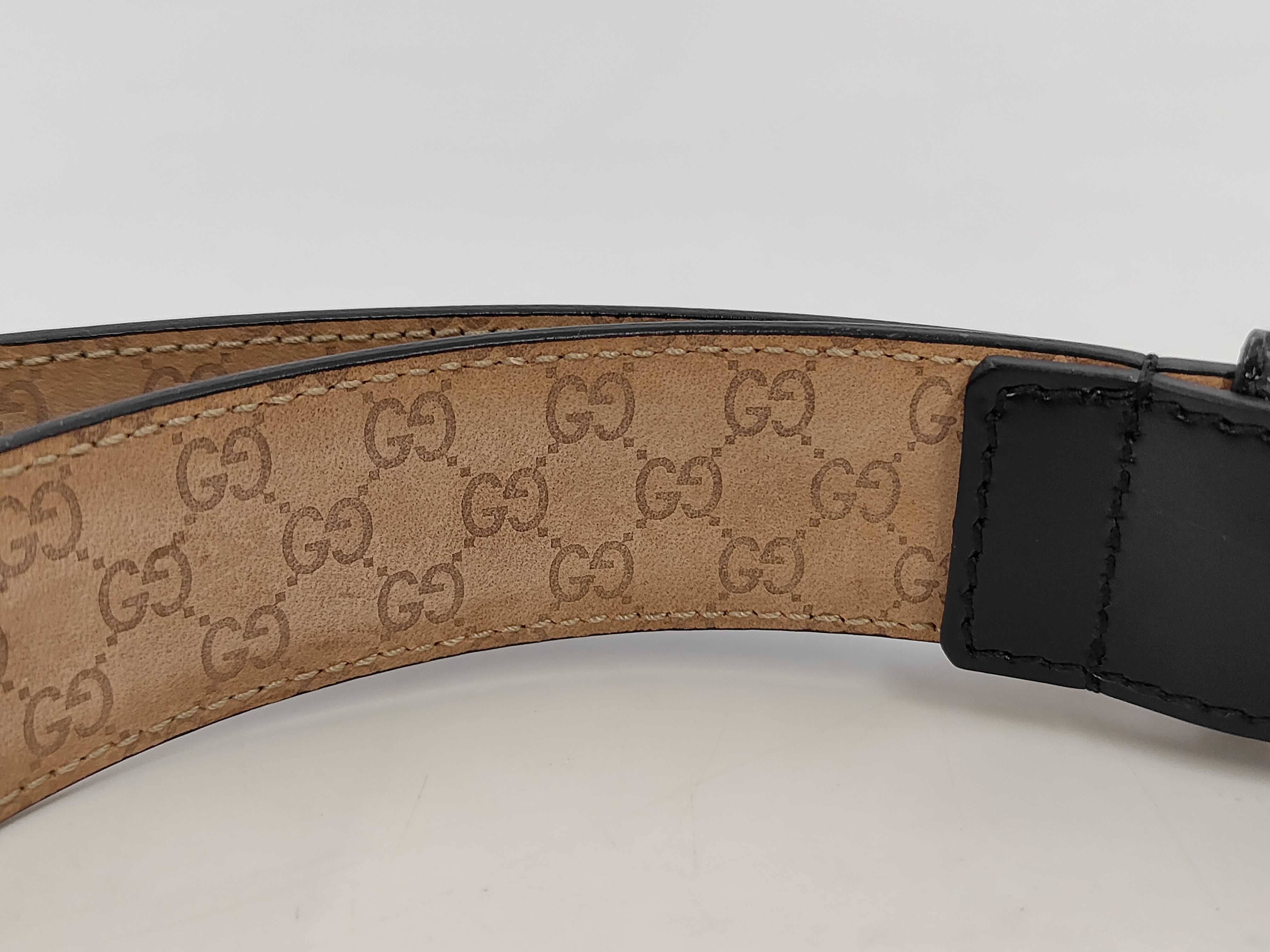 GG Gucci Belt Leather Black 201766・1766 Belt — view 8