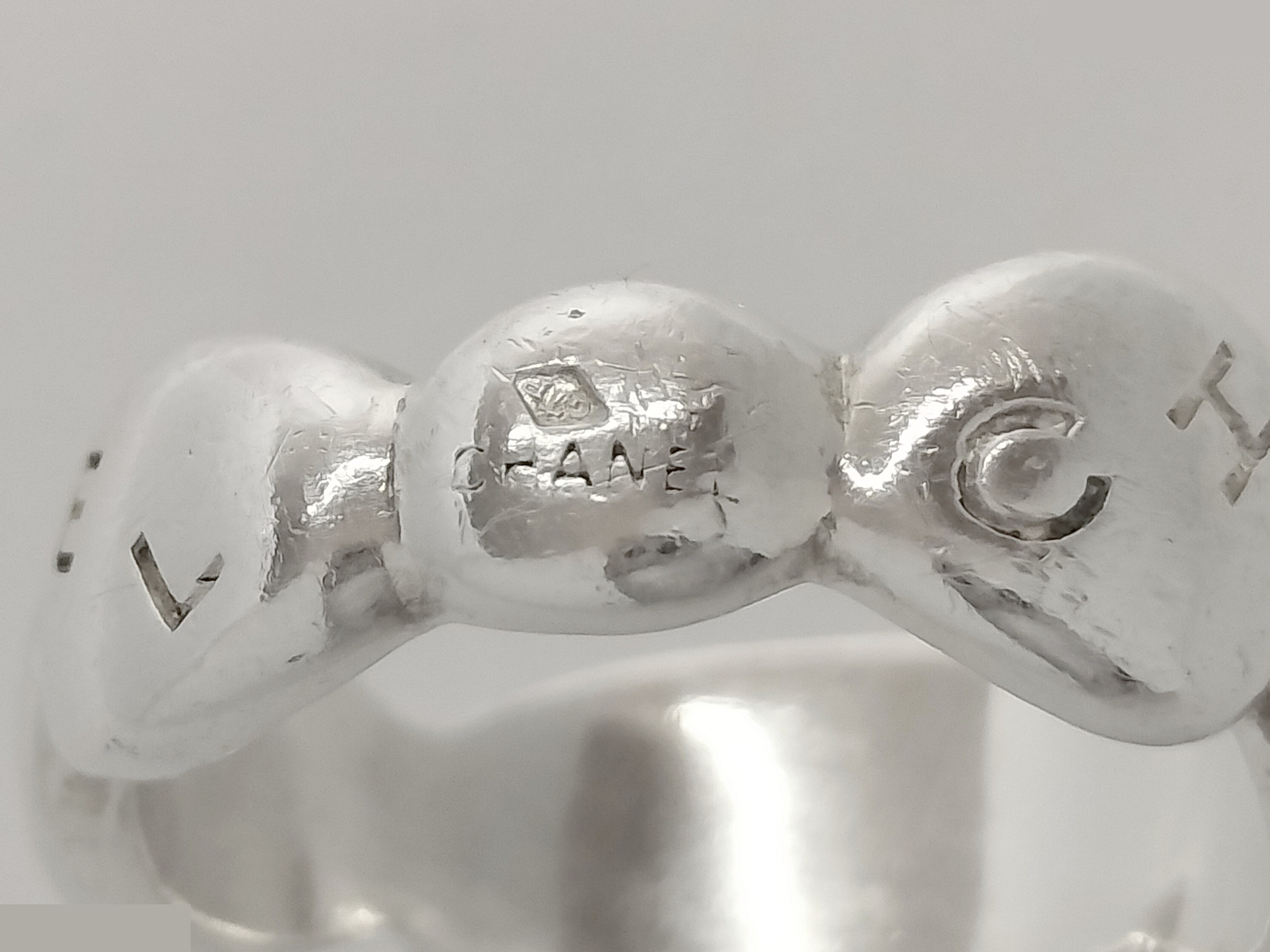 Logo Camellia Silver Ring #9.5 — view 4
