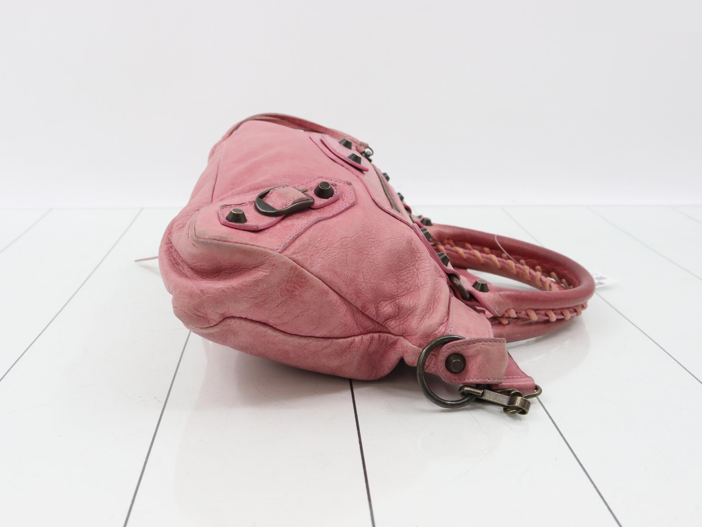 Classic Shoulder Bag / Handbag / 2-Way Style / Pink — view 3