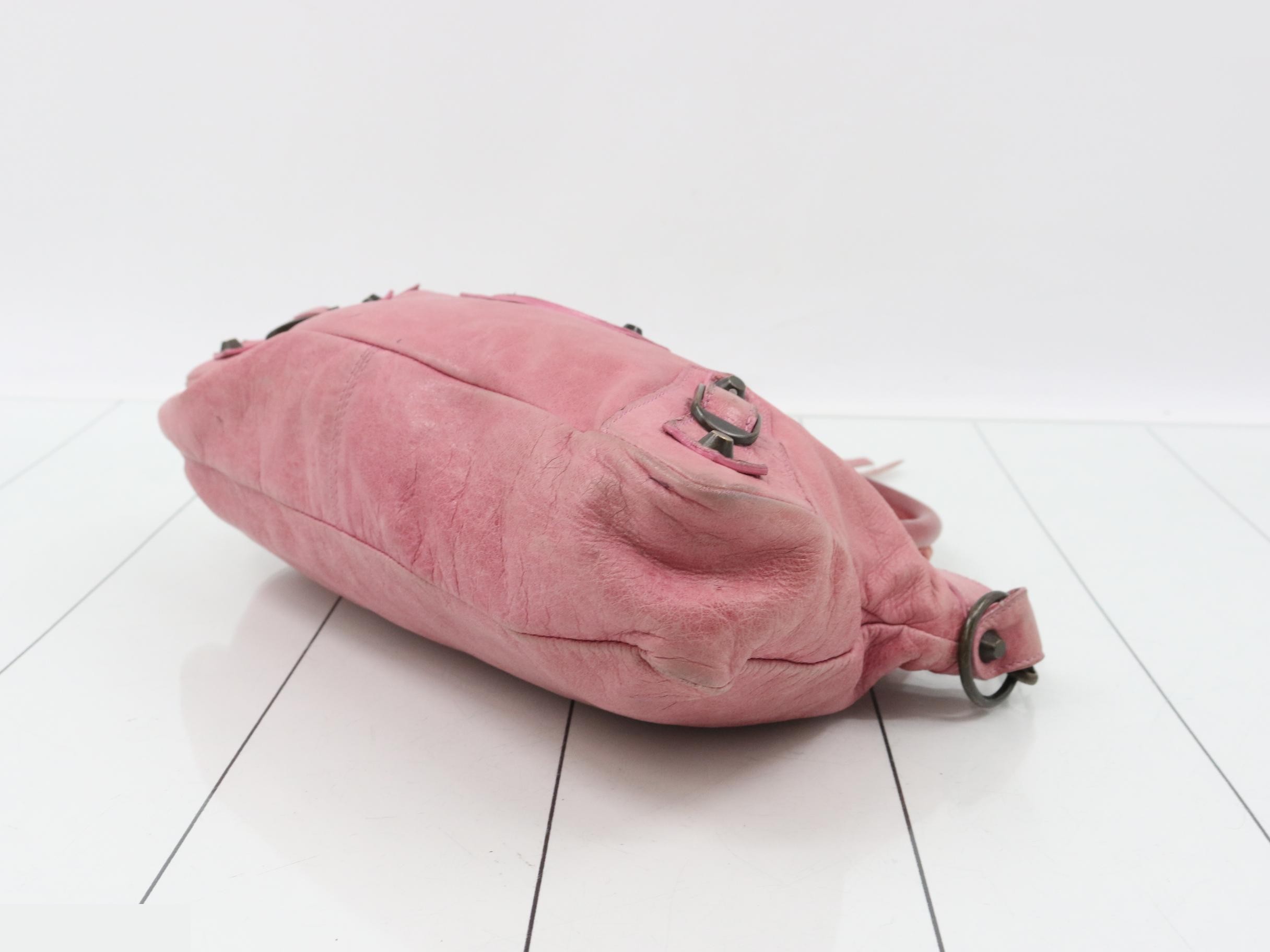 Classic Shoulder Bag / Handbag / 2-Way Style / Pink — view 6