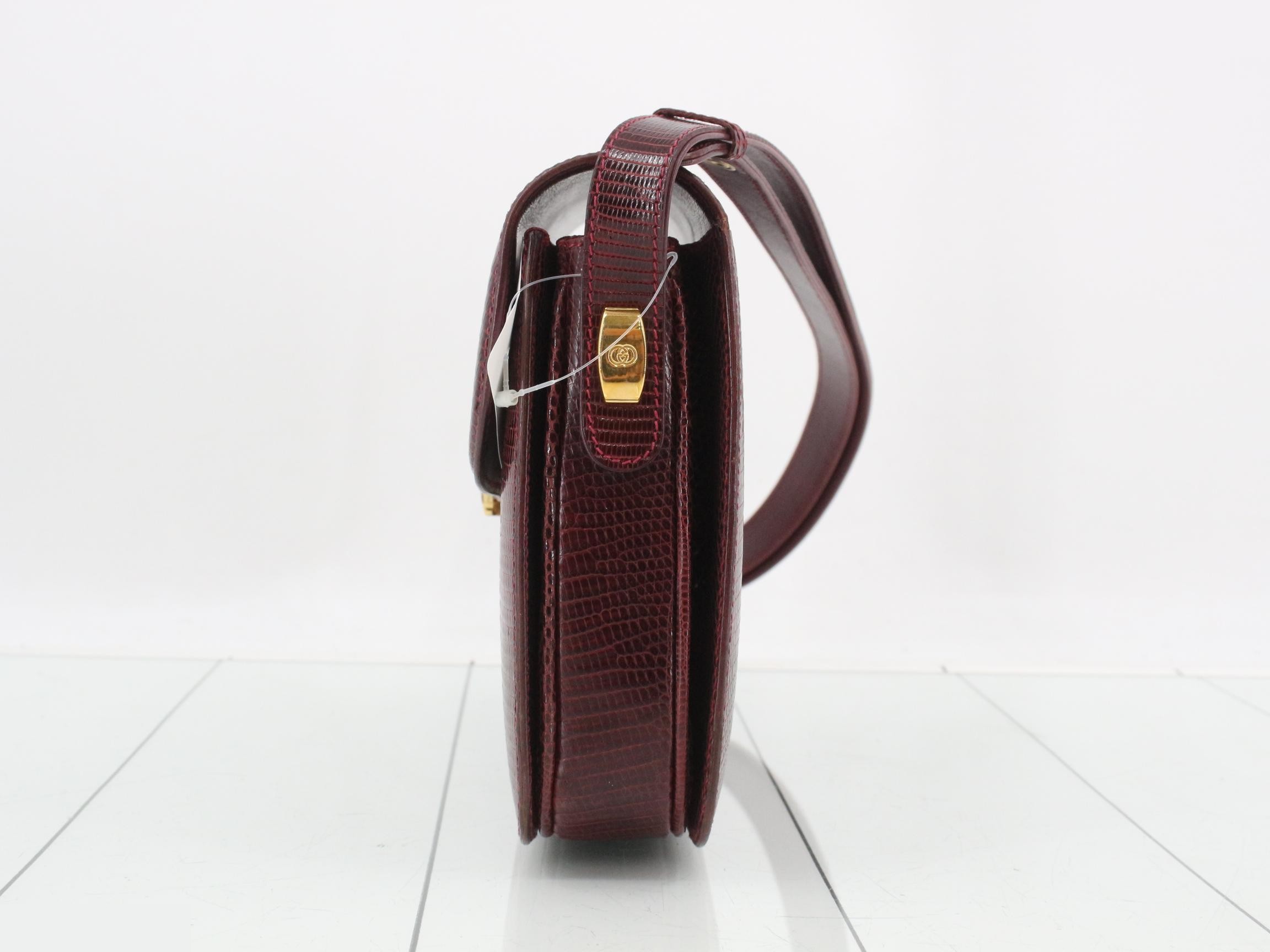 Lizard Skin GG Hardware Shoulder Bag — view 3