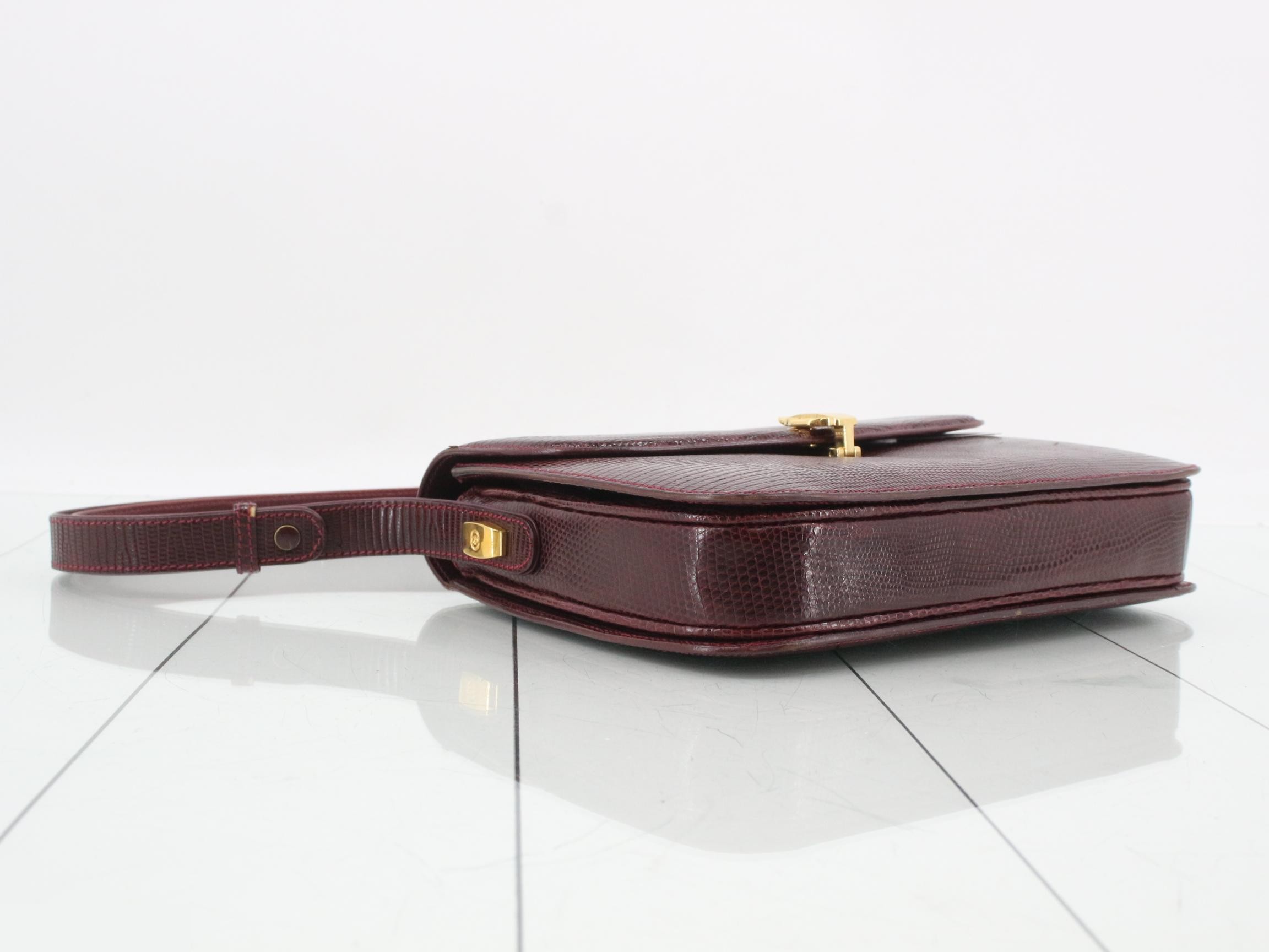 Lizard Skin GG Hardware Shoulder Bag — view 5