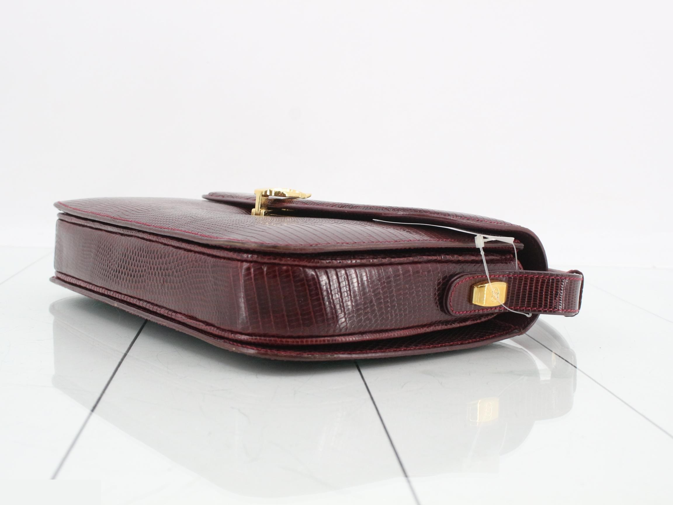 Lizard Skin GG Hardware Shoulder Bag — view 6