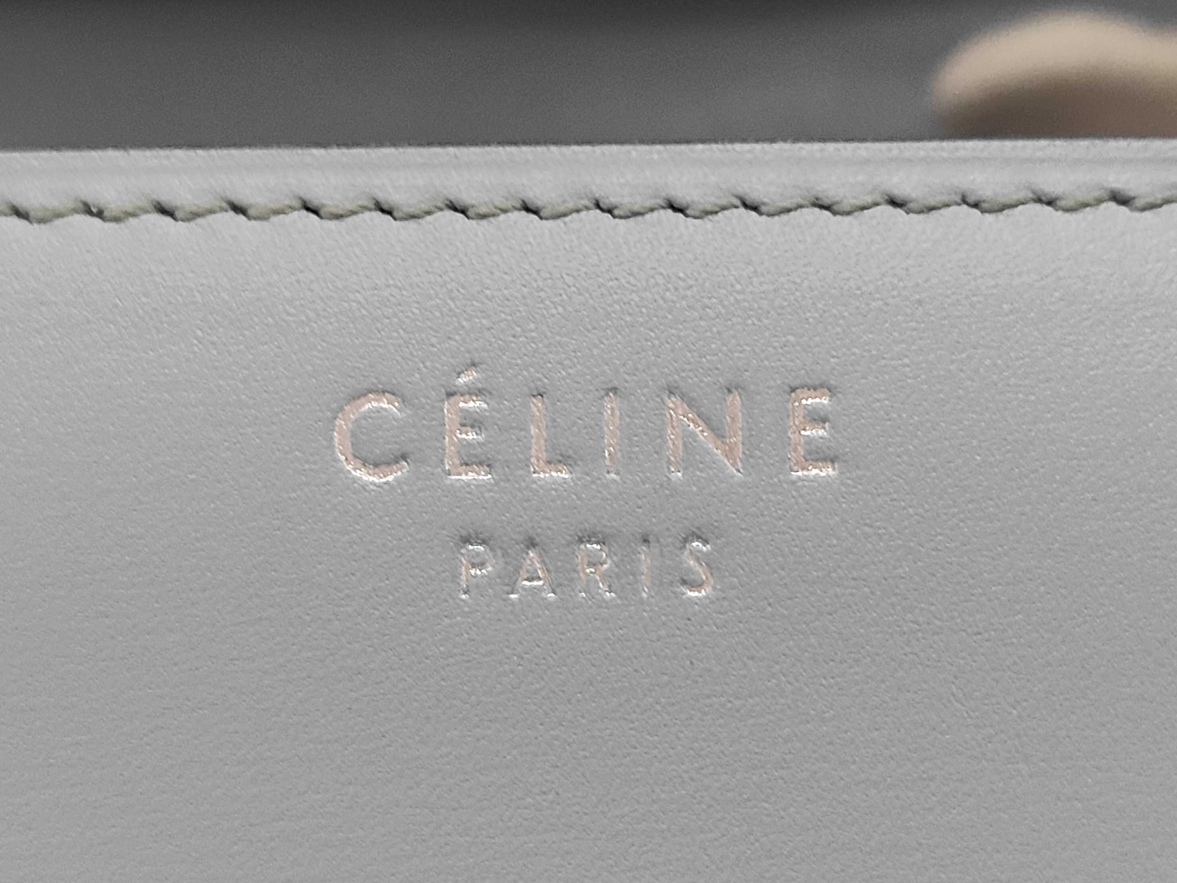 Classic Box Small Leather Shoulder Bag, Light Blue — view 9