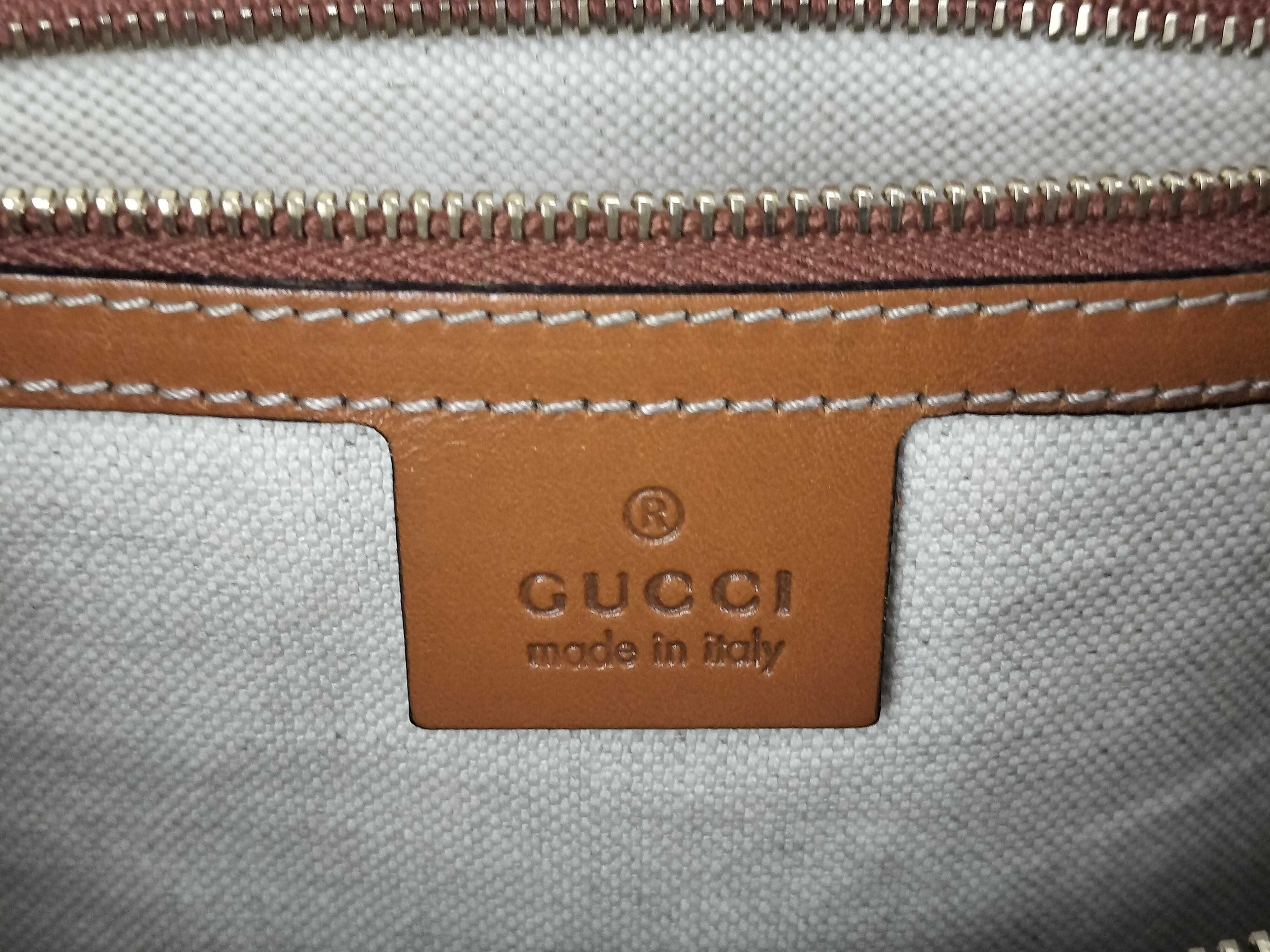 GG Canvas PH- GG Canvas x Leather 2-Way Handbag Brown — view 12
