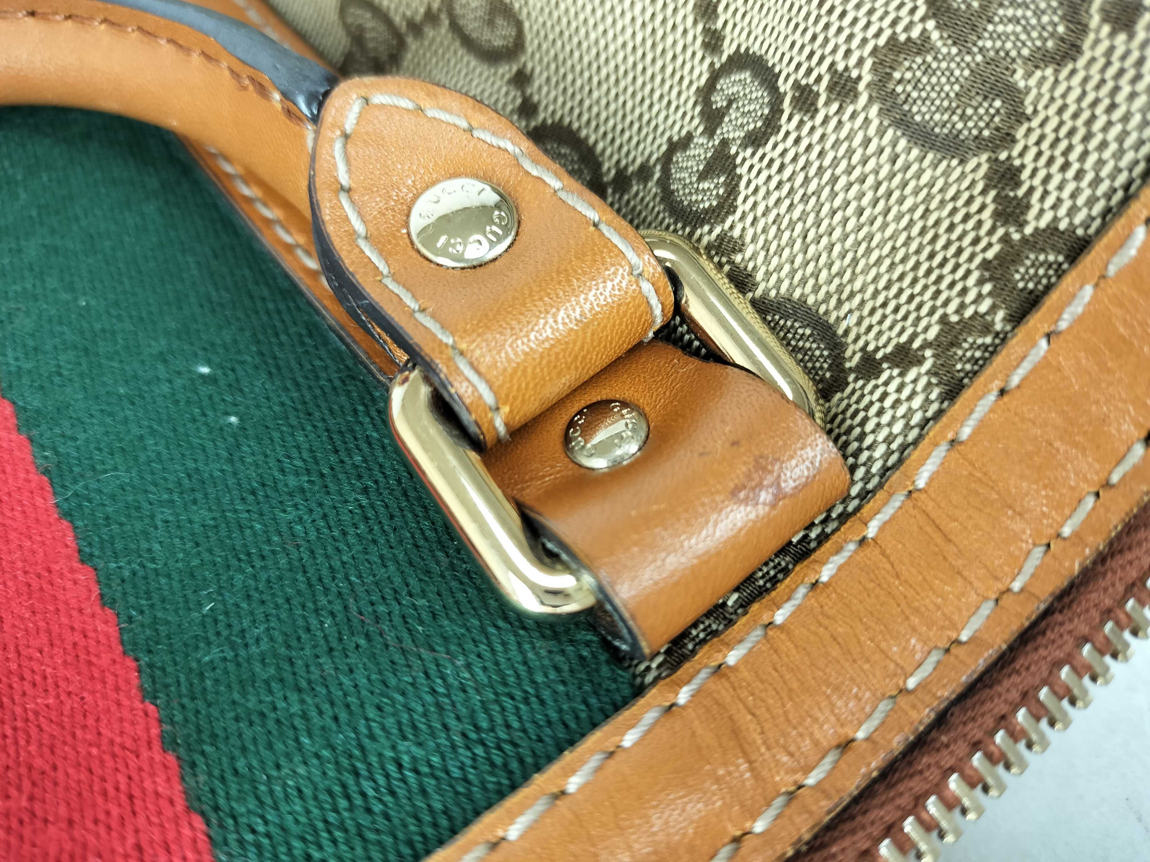 GG Canvas PH- GG Canvas x Leather 2-Way Handbag Brown — view 15