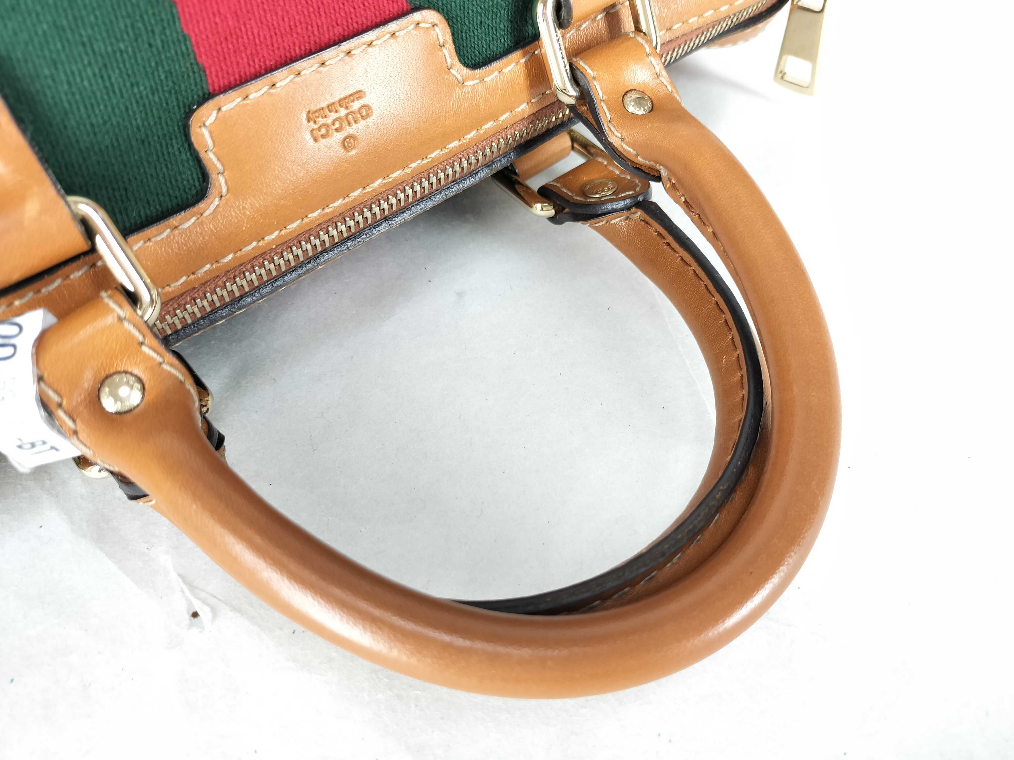 GG Canvas PH- GG Canvas x Leather 2-Way Handbag Brown — view 3