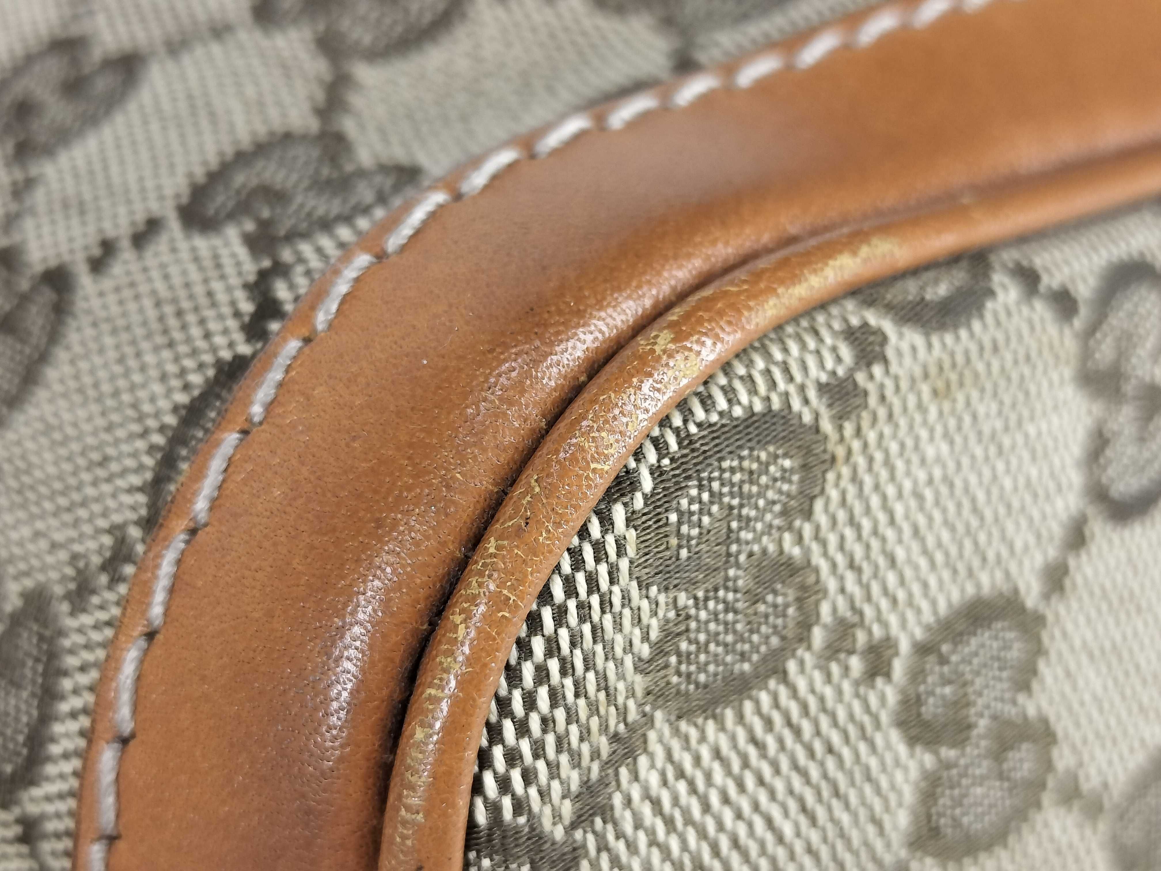 GG Canvas PH- GG Canvas x Leather 2-Way Handbag Brown — view 7