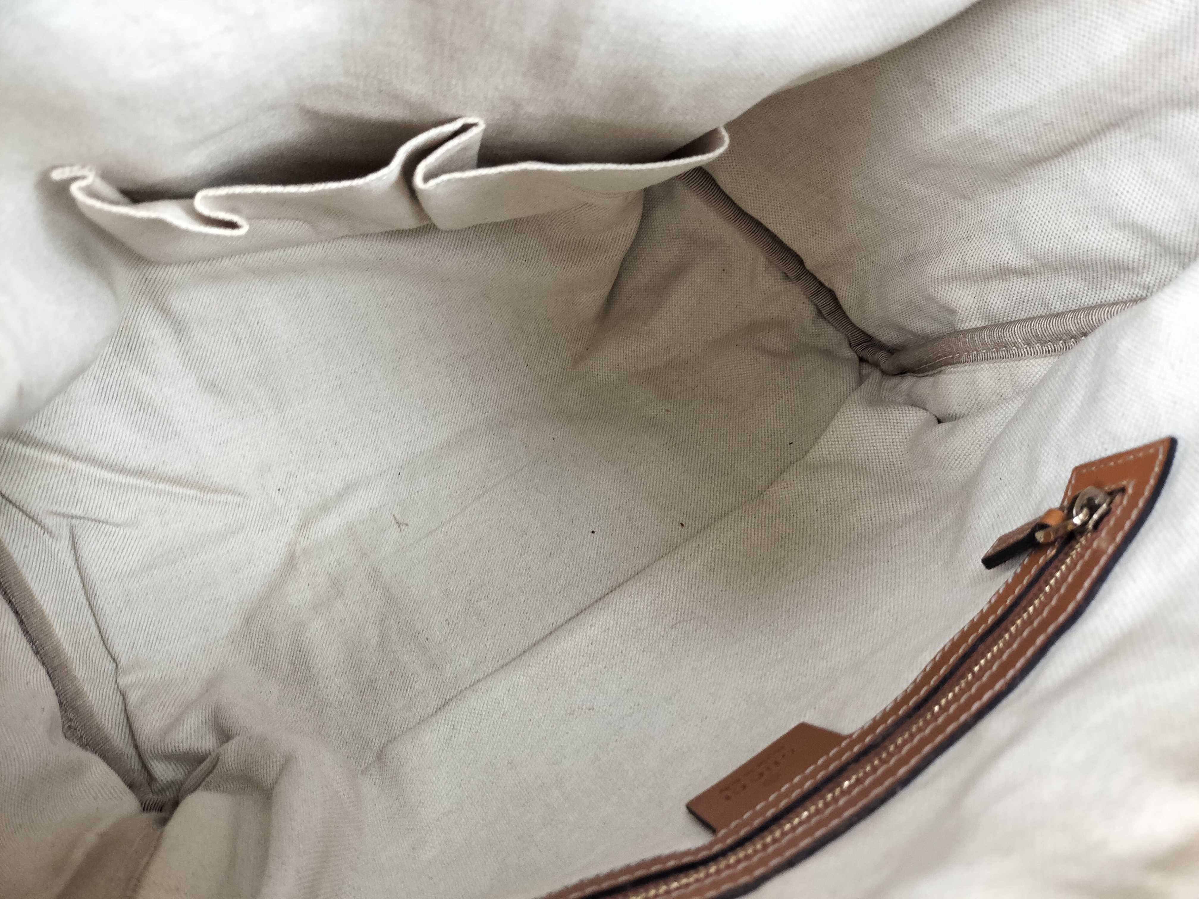 GG Canvas PH- GG Canvas x Leather 2-Way Handbag Brown — view 10
