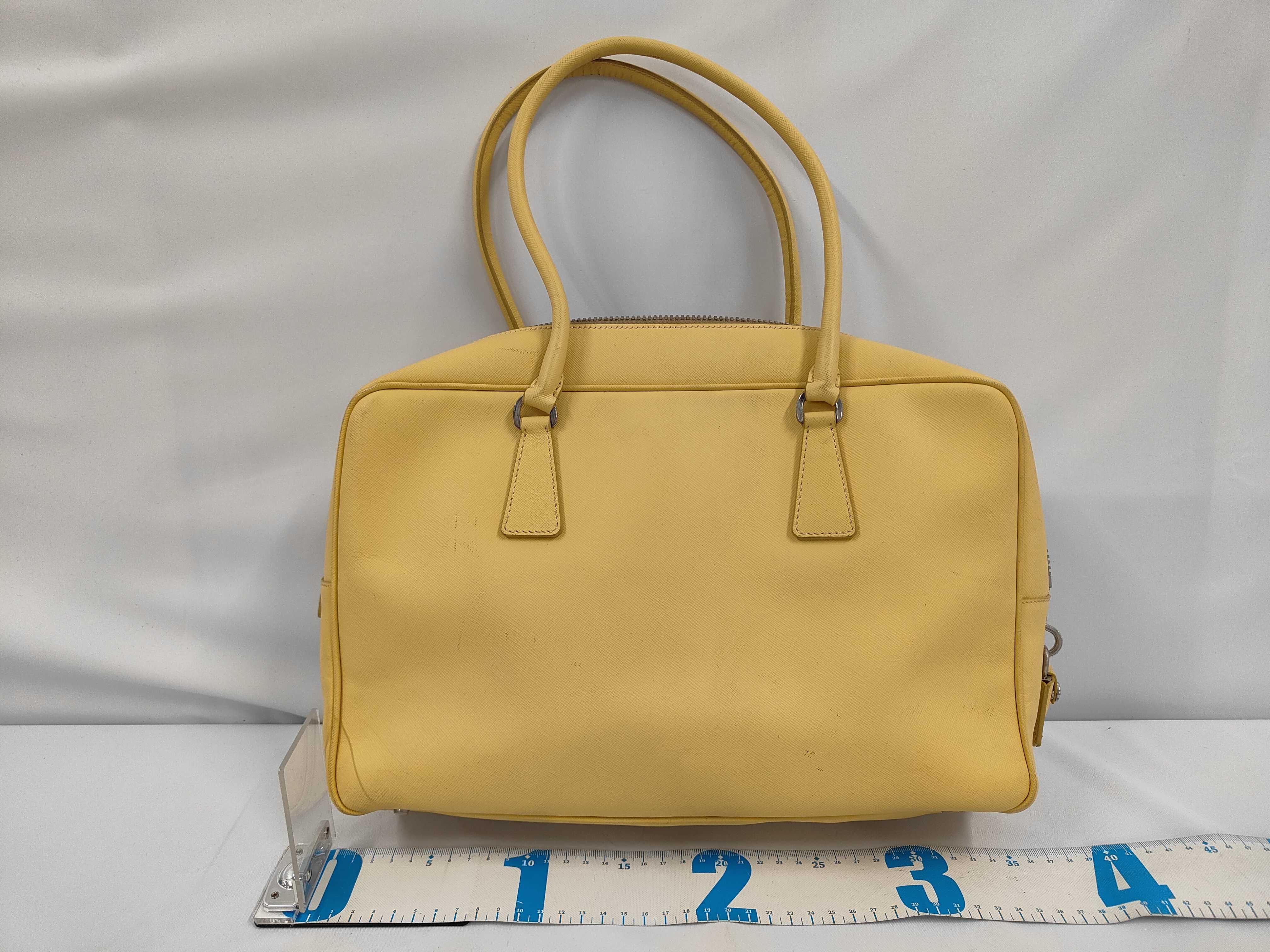 Saffiano Handbag Boston Triangle Logo Handbag — view 2