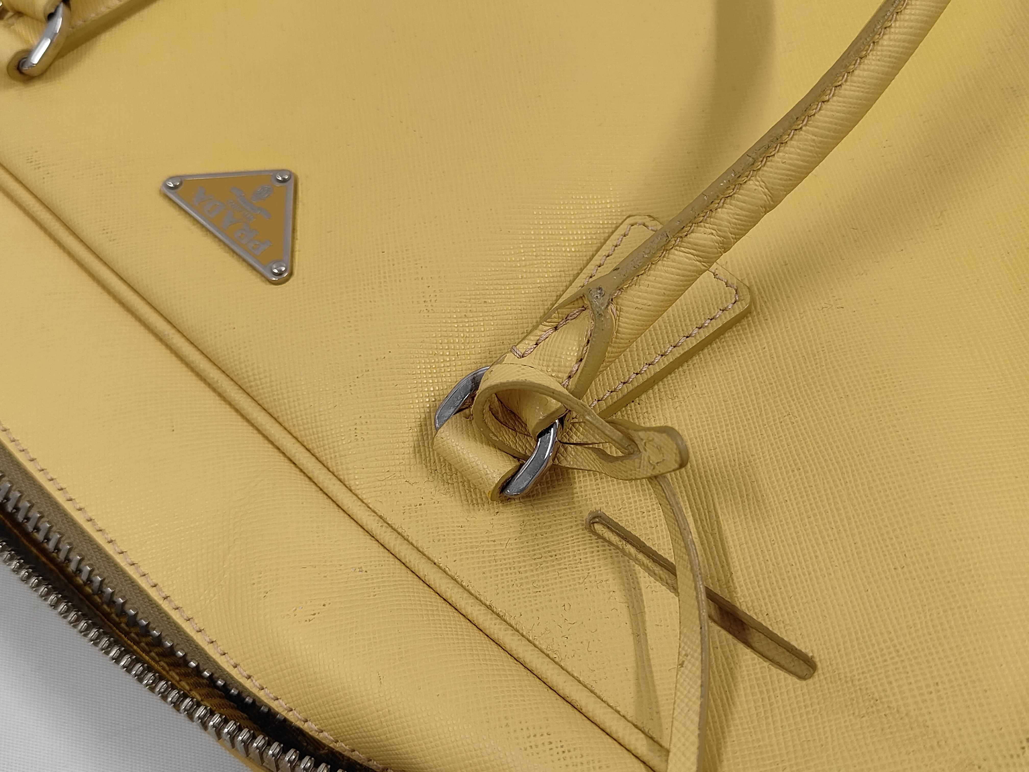 Saffiano Handbag Boston Triangle Logo Handbag — view 6