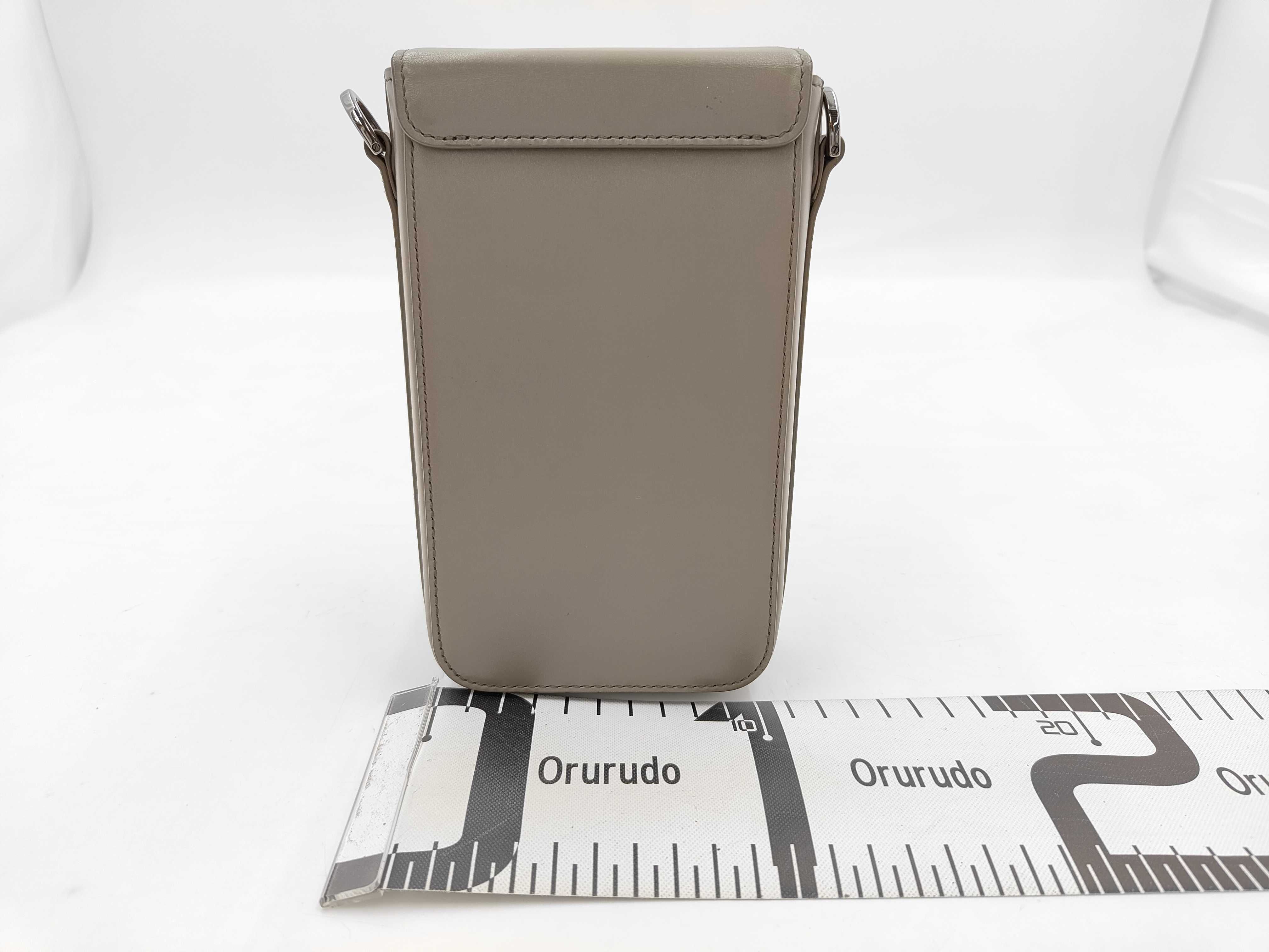 Phone Pouch Shoulder Bag Leather Gray Shoulder Bag — view 2