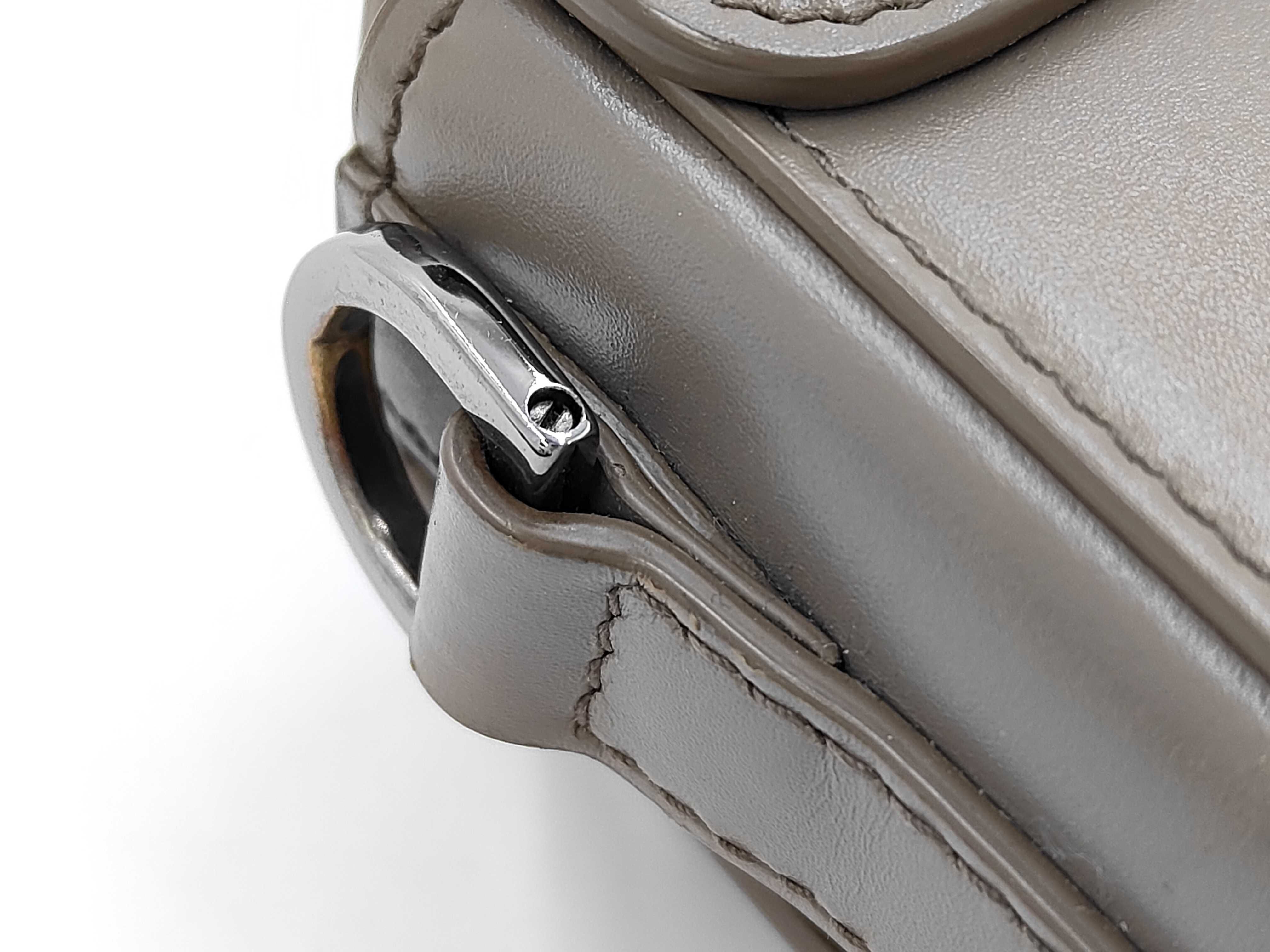 Phone Pouch Shoulder Bag Leather Gray Shoulder Bag — view 3