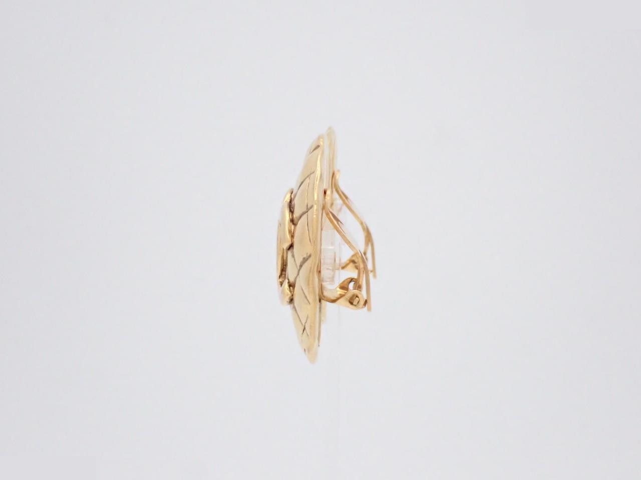 Coco Mark Matelassé Round Vintage Earrings — view 3